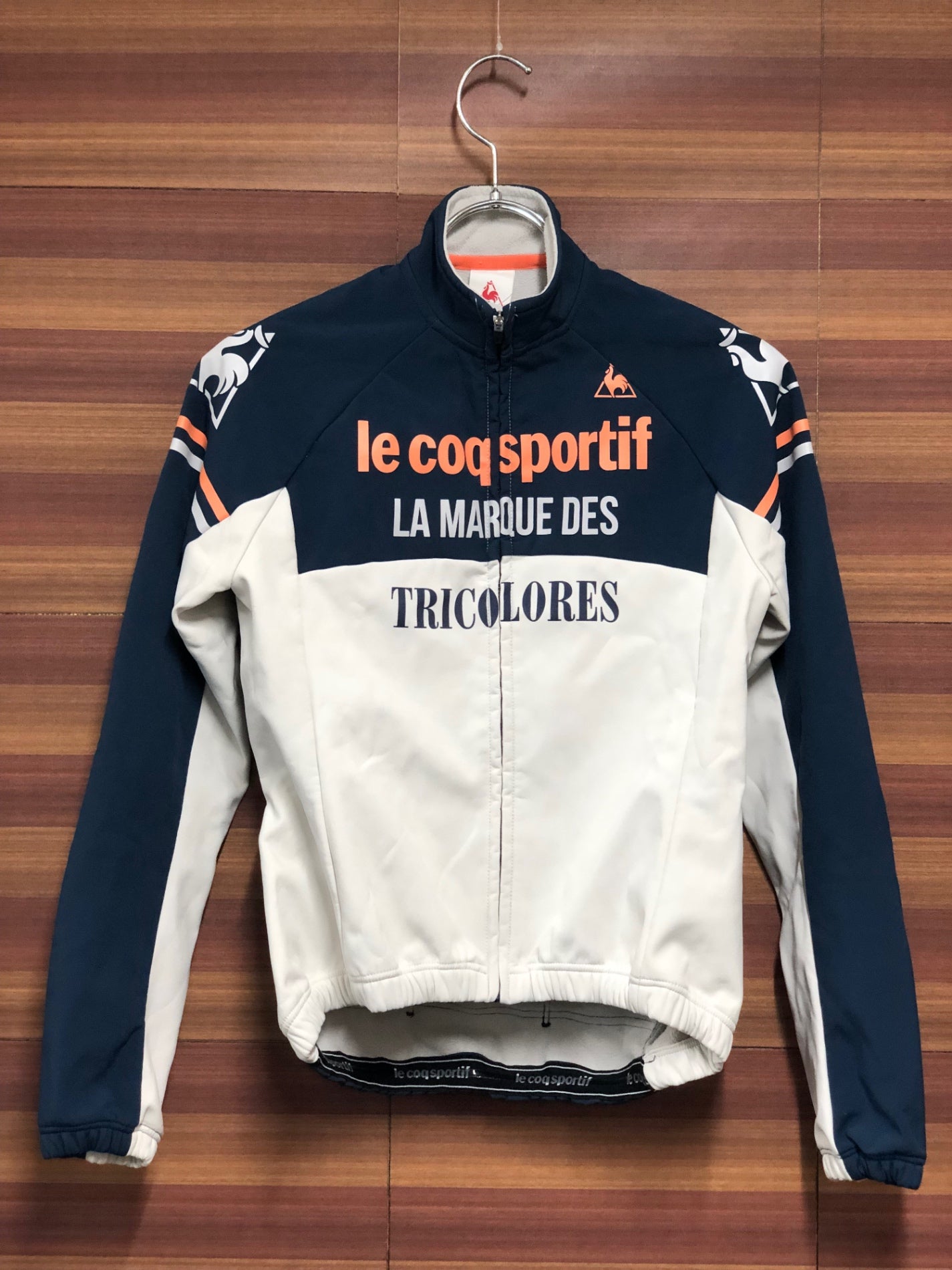 IM483 ルコックスポルティフ le coq sportif 長袖サイクルジャケット 白紺 S レディース 裏起毛