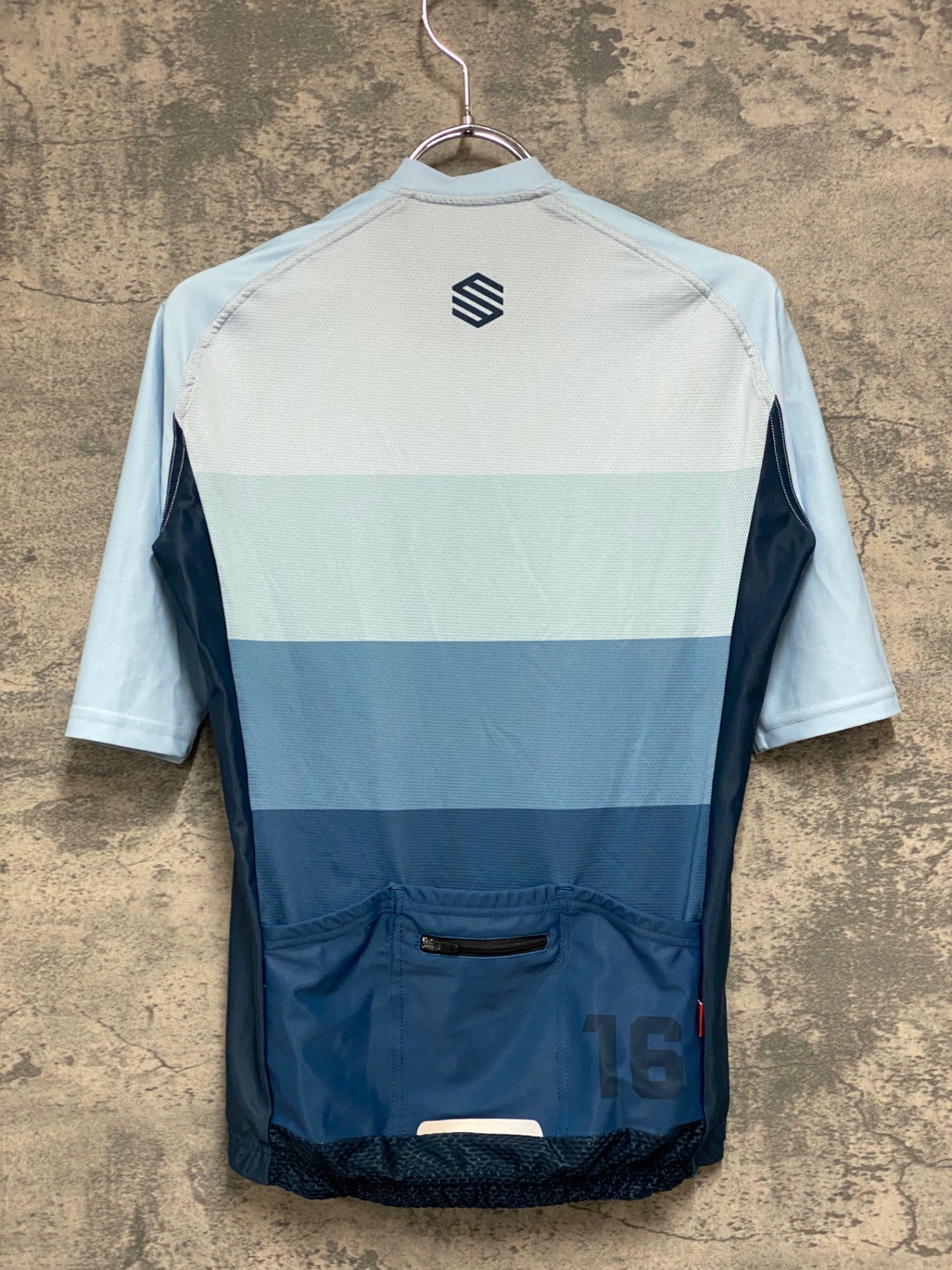 JB362 シロコ SIROKO 半袖 サイクルジャージ 水色 紺 S