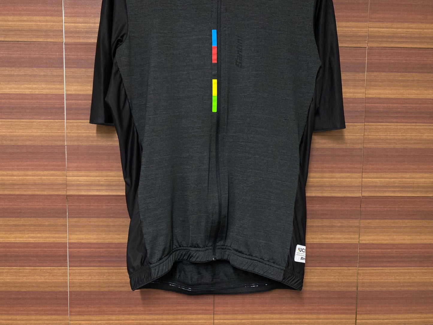 IN460 サンティーニ Santini 半袖サイクルジャージ グレー L ほつれ