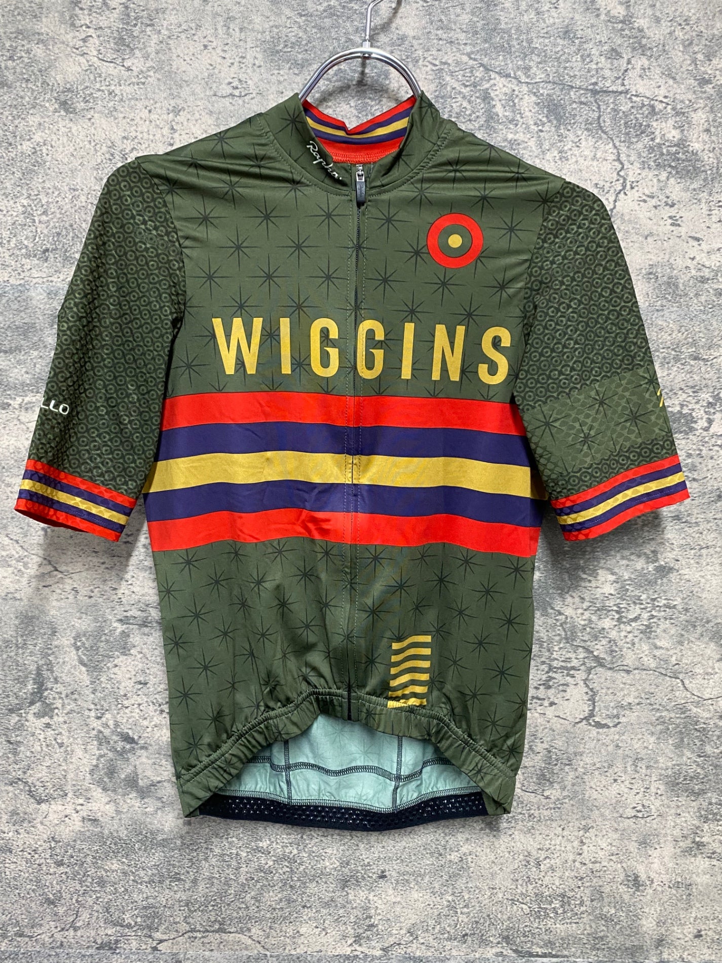 IY117 ラファ Rapha PRO TEAM AERO 半袖 サイクルジャージ XS Team Wiggins オリーブ