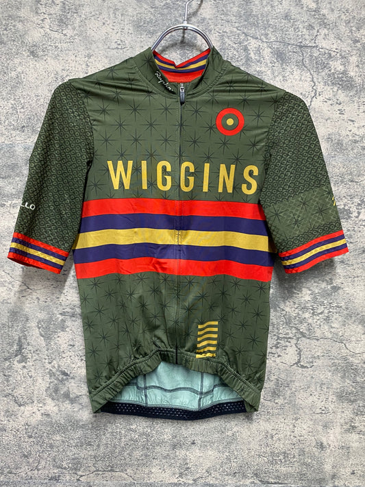 IY117 ラファ Rapha PRO TEAM AERO 半袖 サイクルジャージ XS Team Wiggins オリーブ