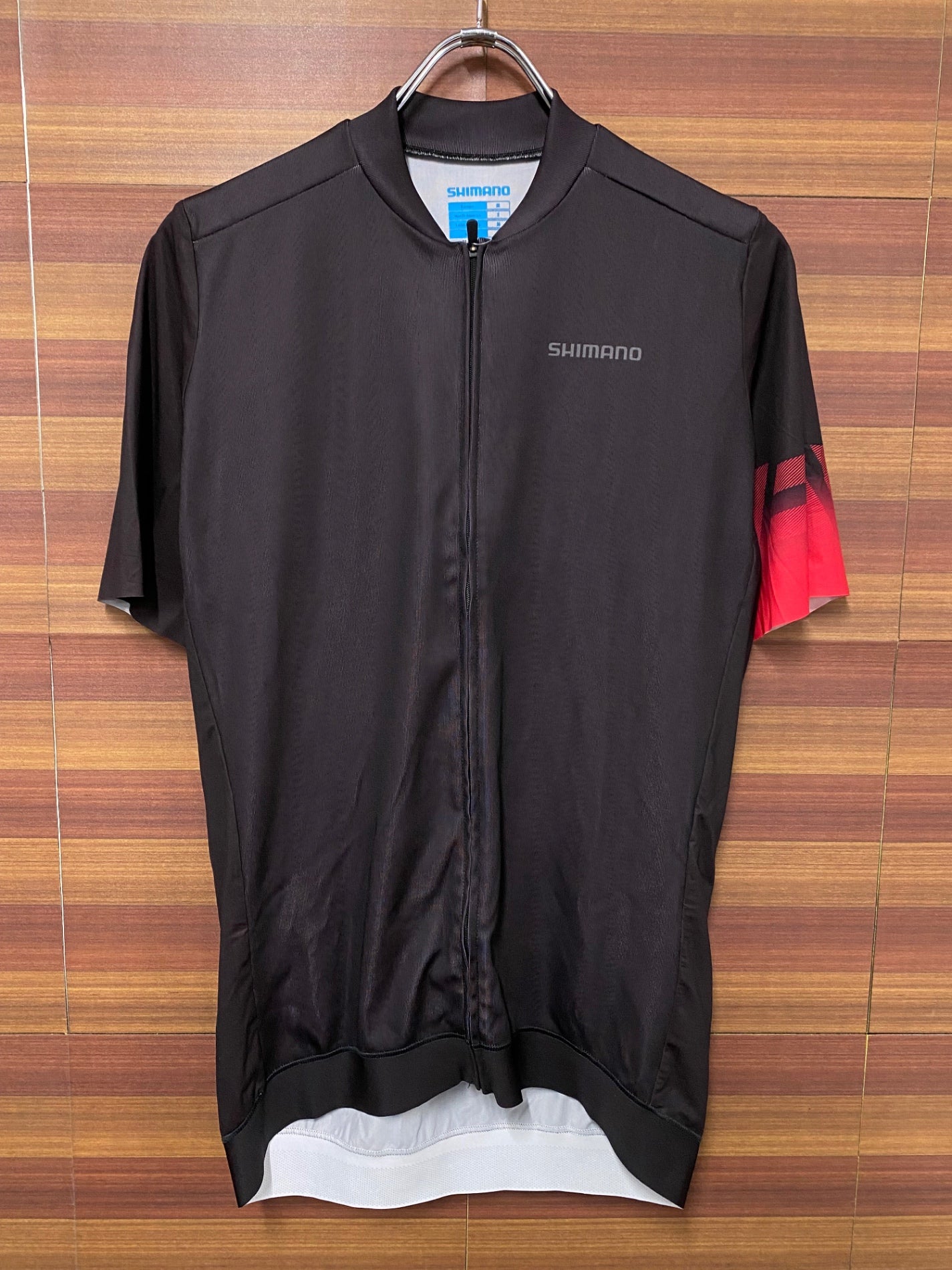 IR995 シマノ SHIMANO 半袖 サイクルジャージ 黒 赤 L
