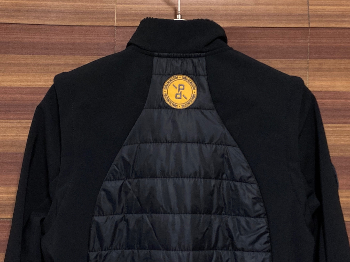 IQ746 プロトンドパリ PELOTON DE PARIS Atlas Puffy Jacket Gilet 2in1 Jacket 長袖 サイクルジャケット ジレ 黒 S ダウン 裏起毛