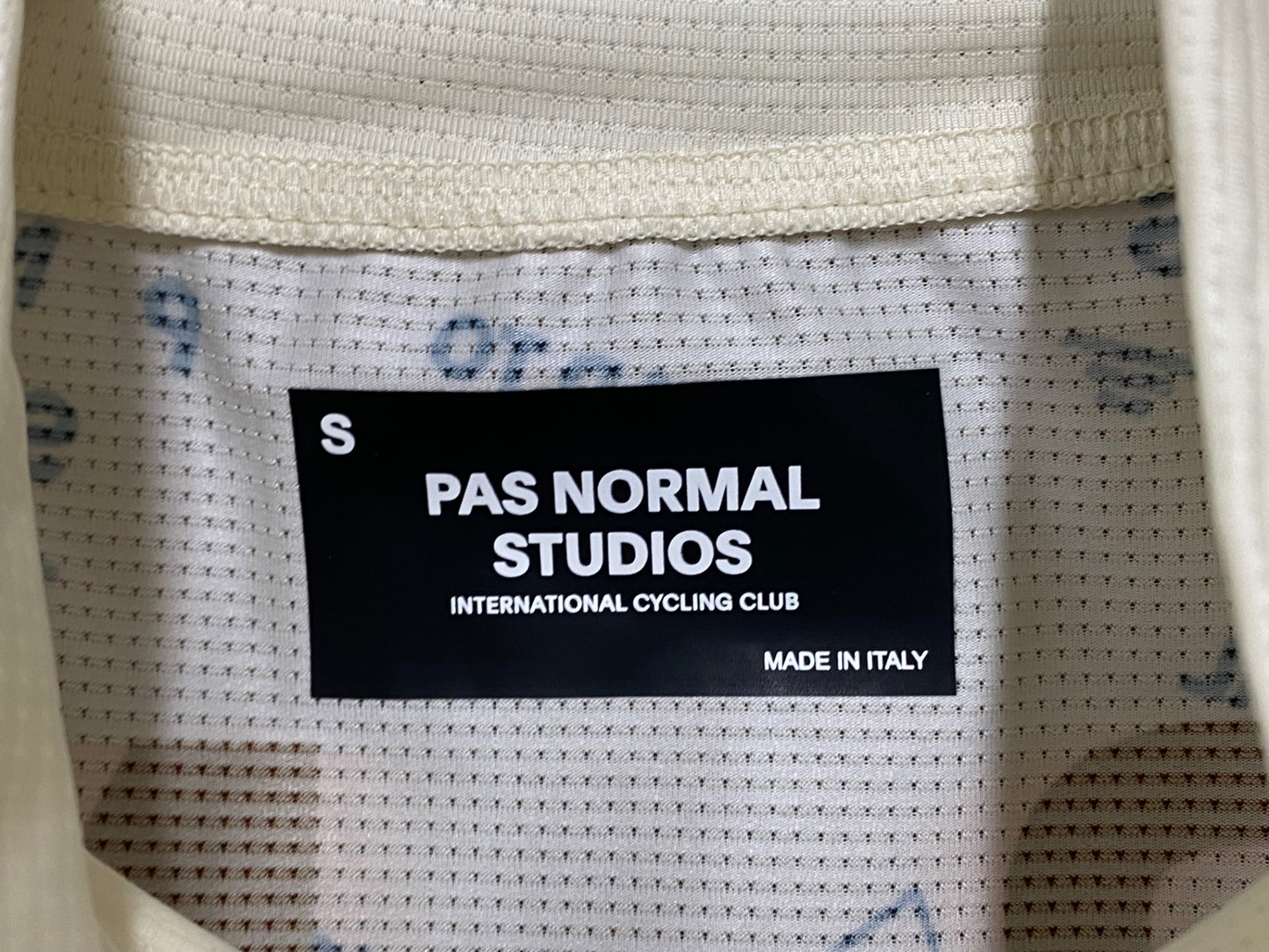 IH351 パスノーマルスタジオ PAS NORMAL STUDIOS 半袖 サイクルジャージ 白 総柄 S