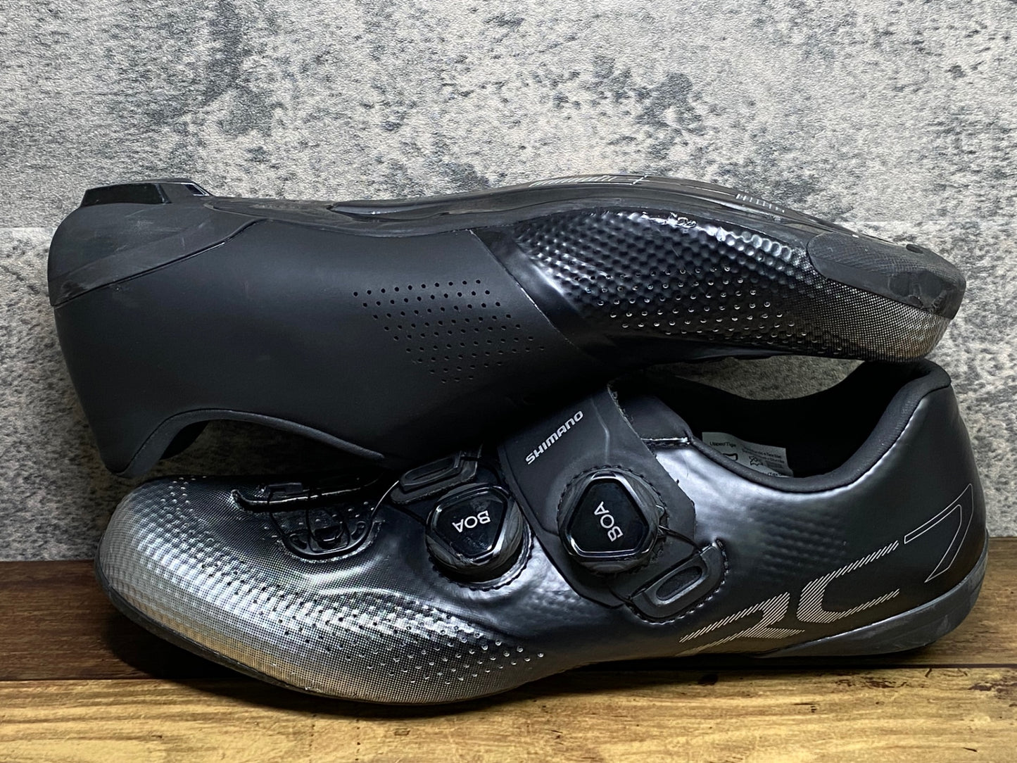 IY921 シマノ SHIMANO RC7 SH-RC702M ビンディングシューズ 黒 シルバー EU42 SPD-SL ※インナーソール欠品