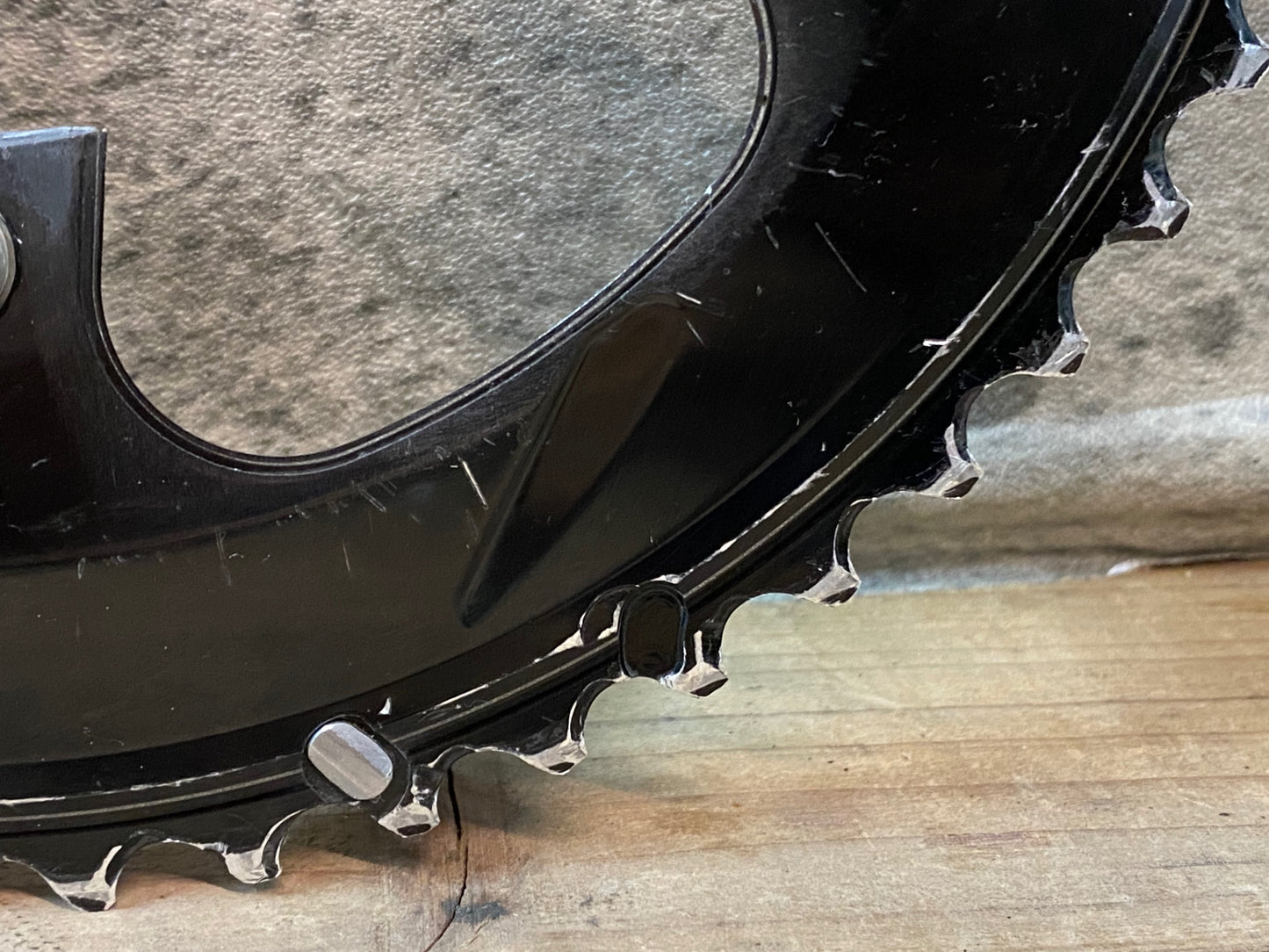 IU412 シマノ SHIMANO デュラエース DURA-ACE FC-9100 チェーンリング 52/36T ※アウター摩耗大 ジャンク