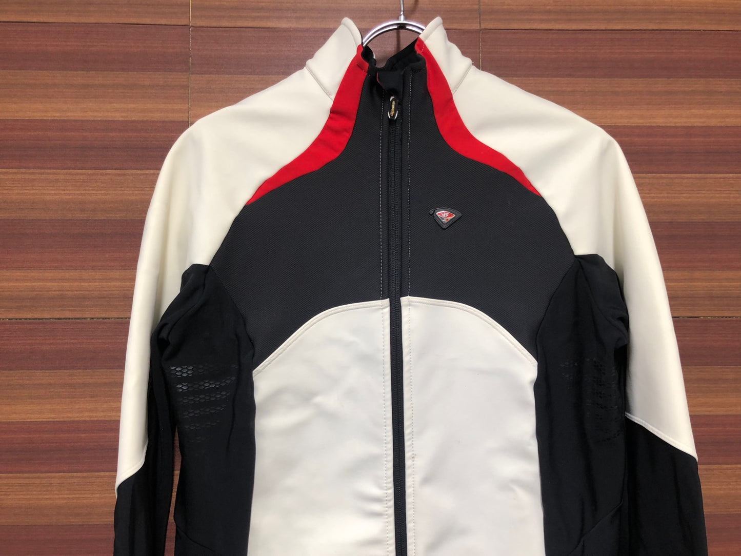 IN124 バイシクルライン BICYCLE LINE 長袖サイクルジャケット 白黒 L 裏起毛