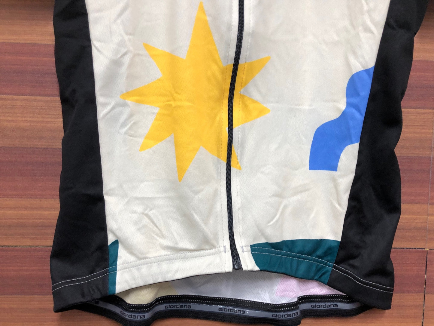 IT314 ジョルダーナ Giordana 半袖 サイクルジャージ ベージュ 黒 METEOR x GIORDANA XS