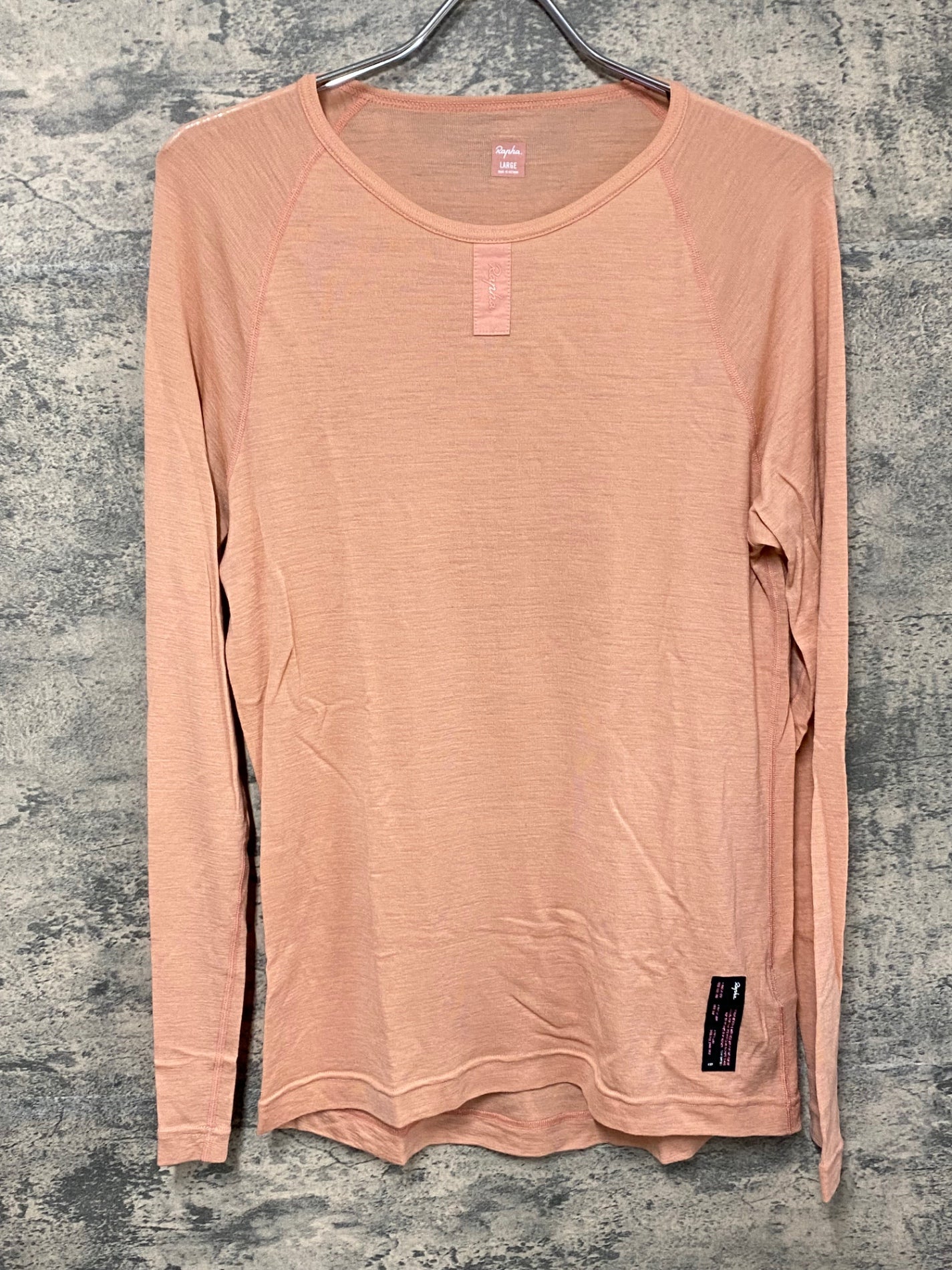 JB044 ラファ Rapha MERINO BASE LAYER - LONG SLEEVE 長袖 ベースレイヤー ピンク L