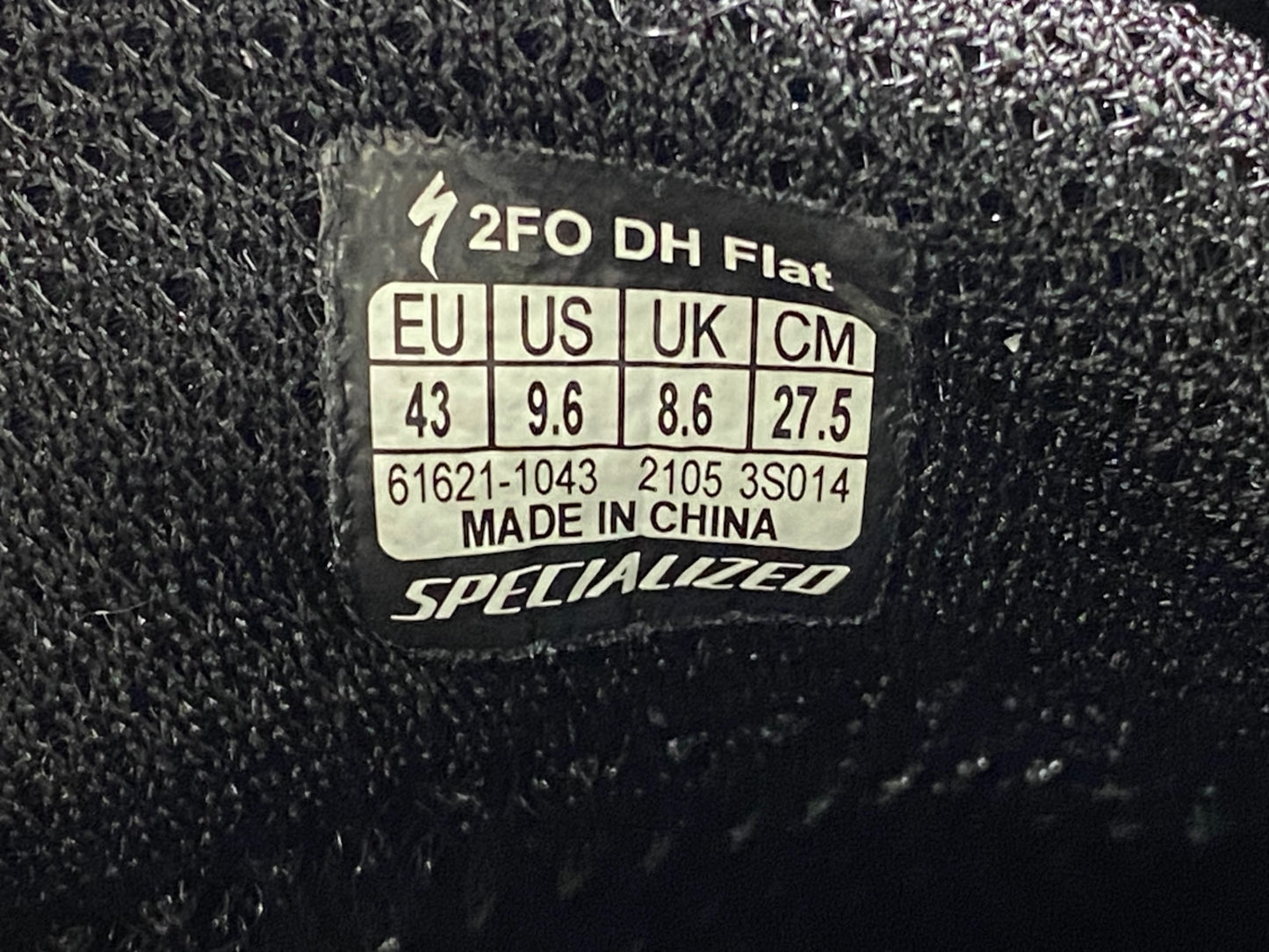 IY573 スペシャライズド SPECIALIZED 2FO FLAT MTB フラットシューズ 黒 43