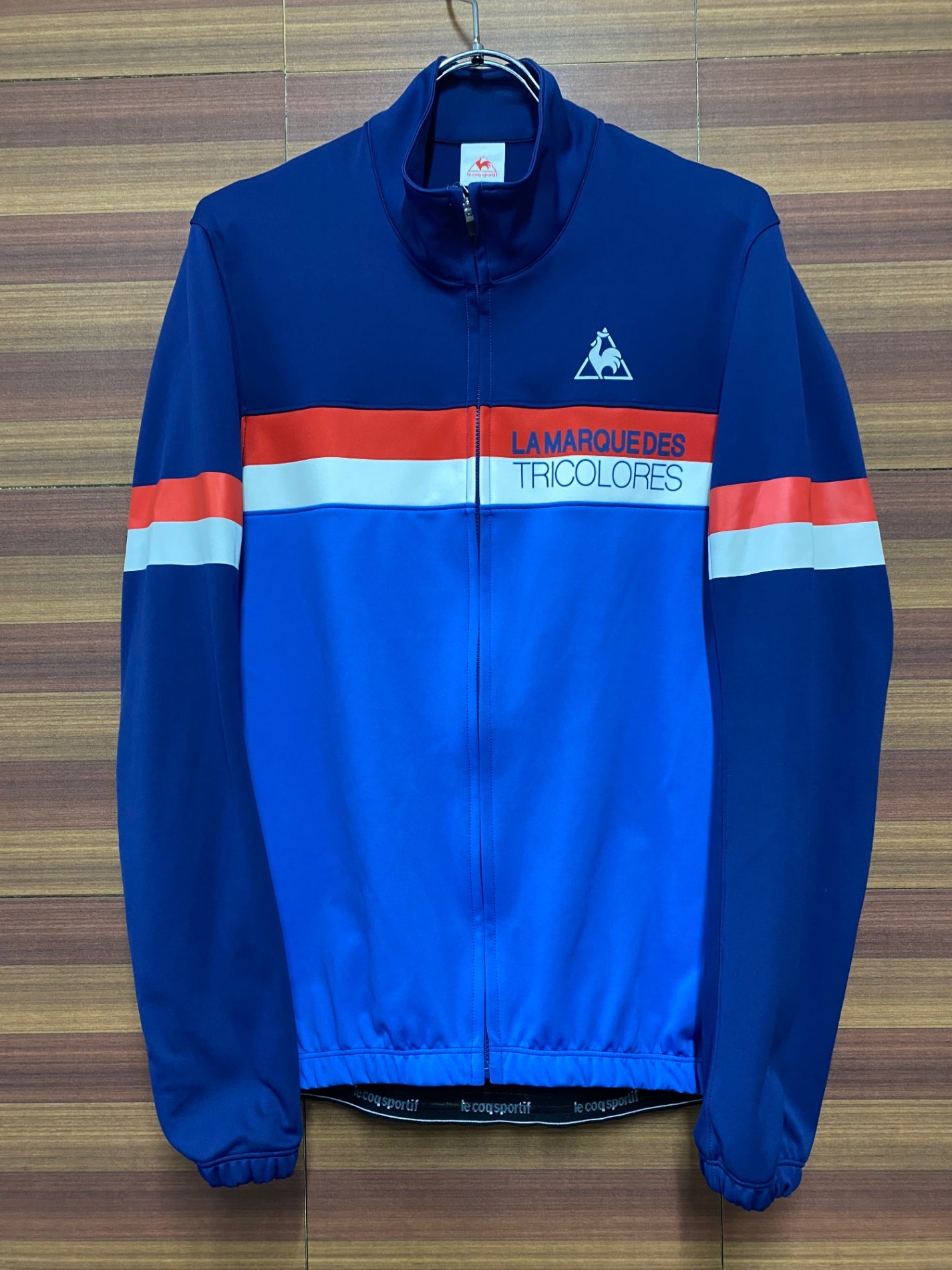 II286 ルコックスポルティフ le coq sportif 長袖 サイクルジャージ 青 L