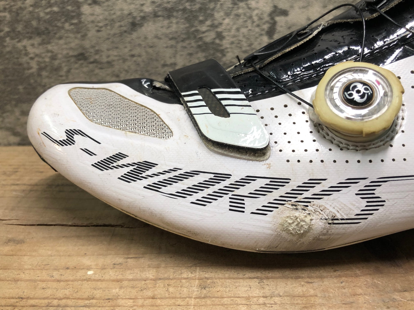 IP273 スペシャライズド SPECIALIZED S-WORKS RD ビンディングシューズ 白 黒 EU44.5 SPD-SL