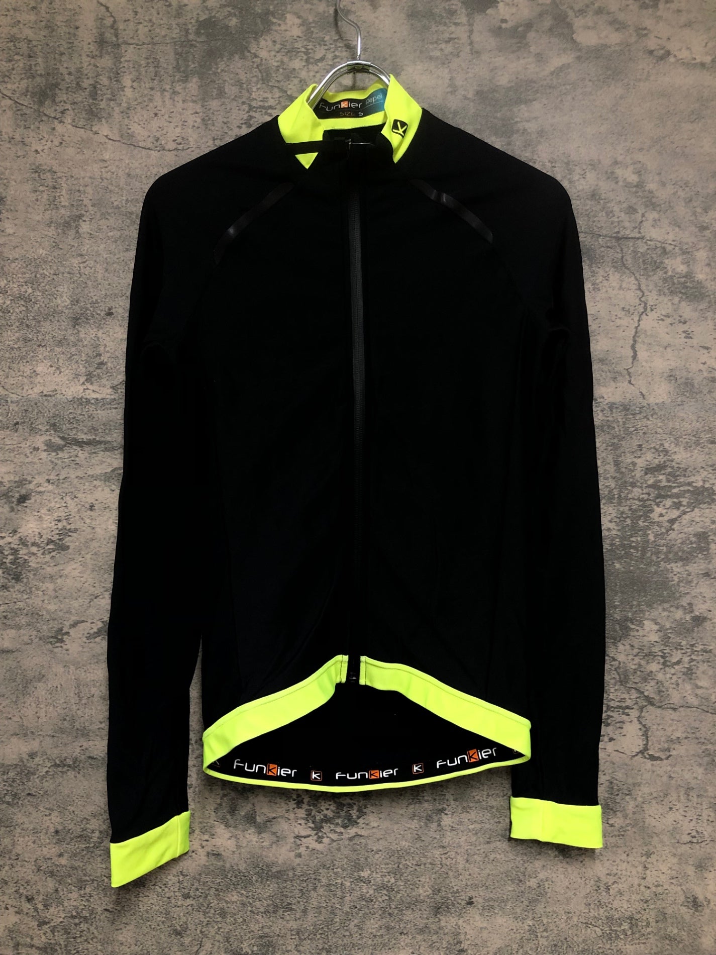 IW549 ファンキアー Funkier 長袖 サイクルジャージ 黒 S 裏起毛