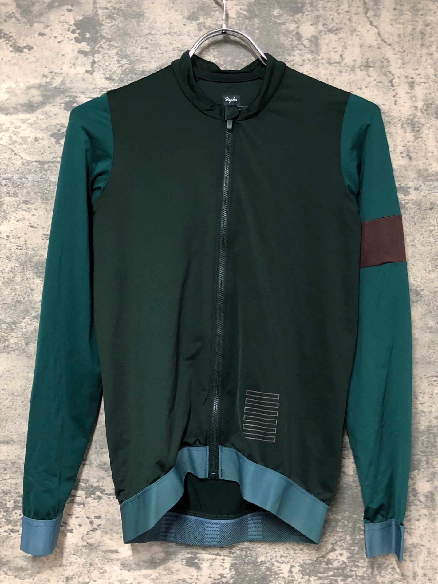 IV514 ラファ Rapha PRO TEAM LONG SLEEVE TRAINING JERSEY 長袖 サイクルジャージ 深緑 S