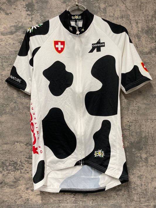 IW716 アソス assos Mumu jersey 半袖 サイクルジャージ 黒 白 M