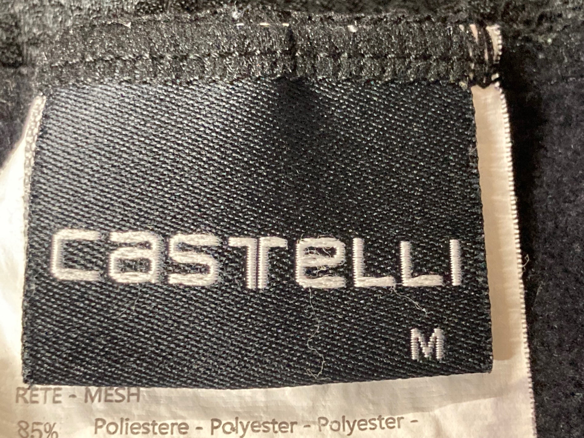 HT191 カステリ CASTELLI ビブタイツ 黒 M 裏起毛 ※スレあり