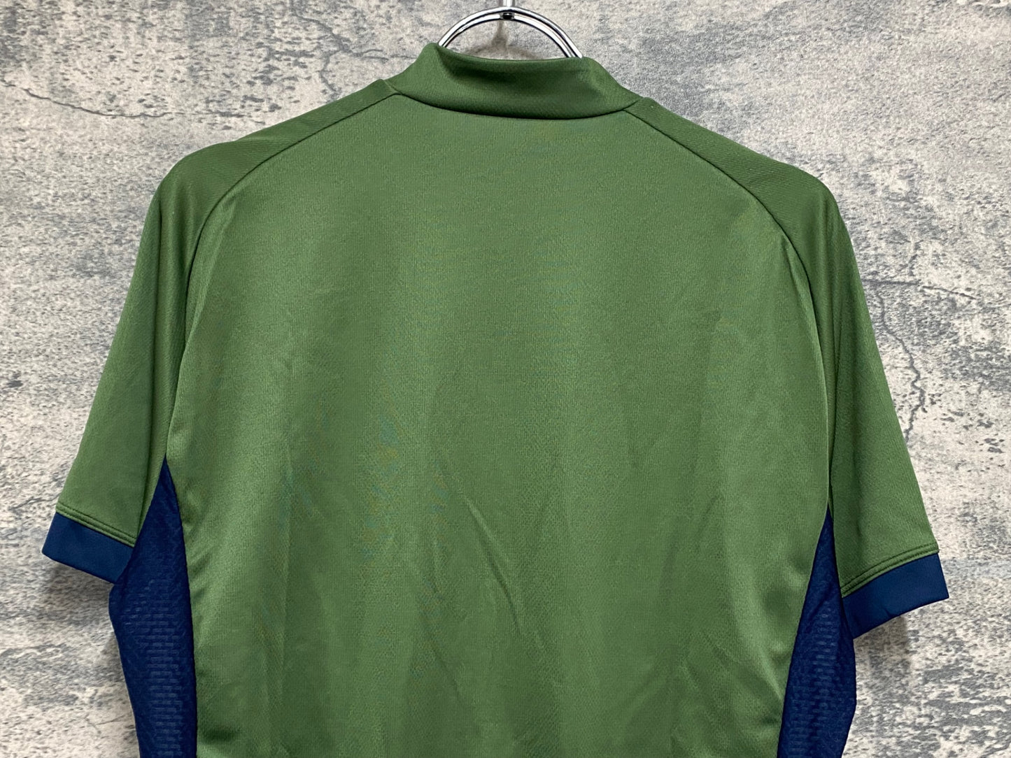 IY814 ルコックスポルティフ le coq sportif 半袖サイクルジャージ L 緑紺