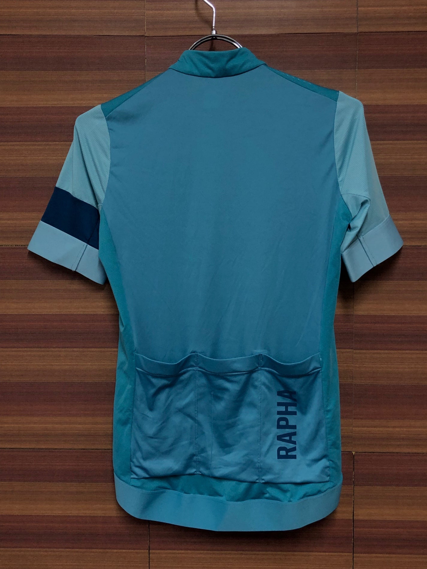 IN258 ラファ RAPHA WOMEN’S PRO TEAM TRAINING JERSEY 半袖 サイクルジャージ 水色 Sサイズ ※ポケットほつれ