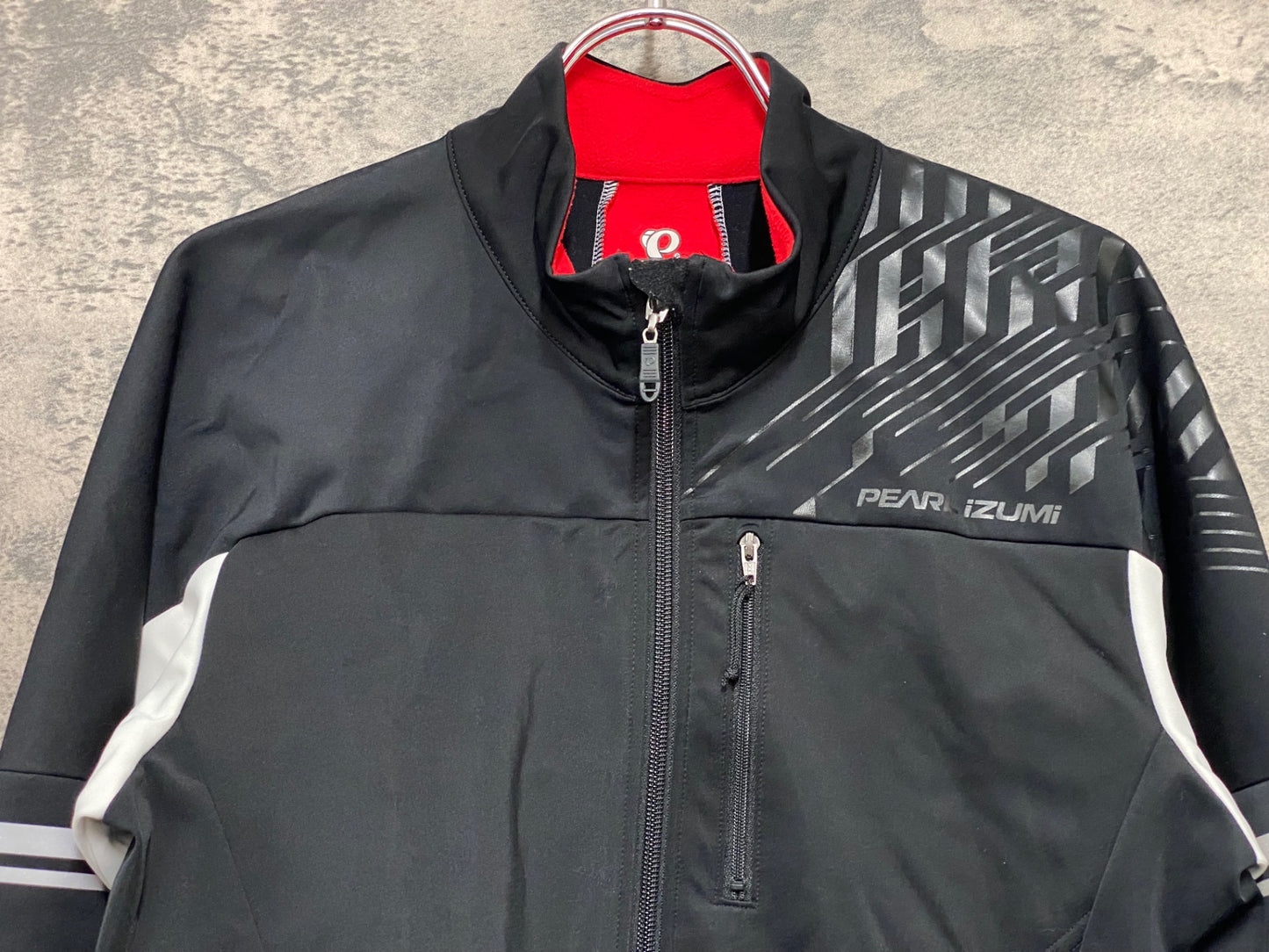 IZ517 パールイズミ PEARL iZUMi 長袖 サイクルジャケット 裏起毛 XL 黒白 袖汚れ