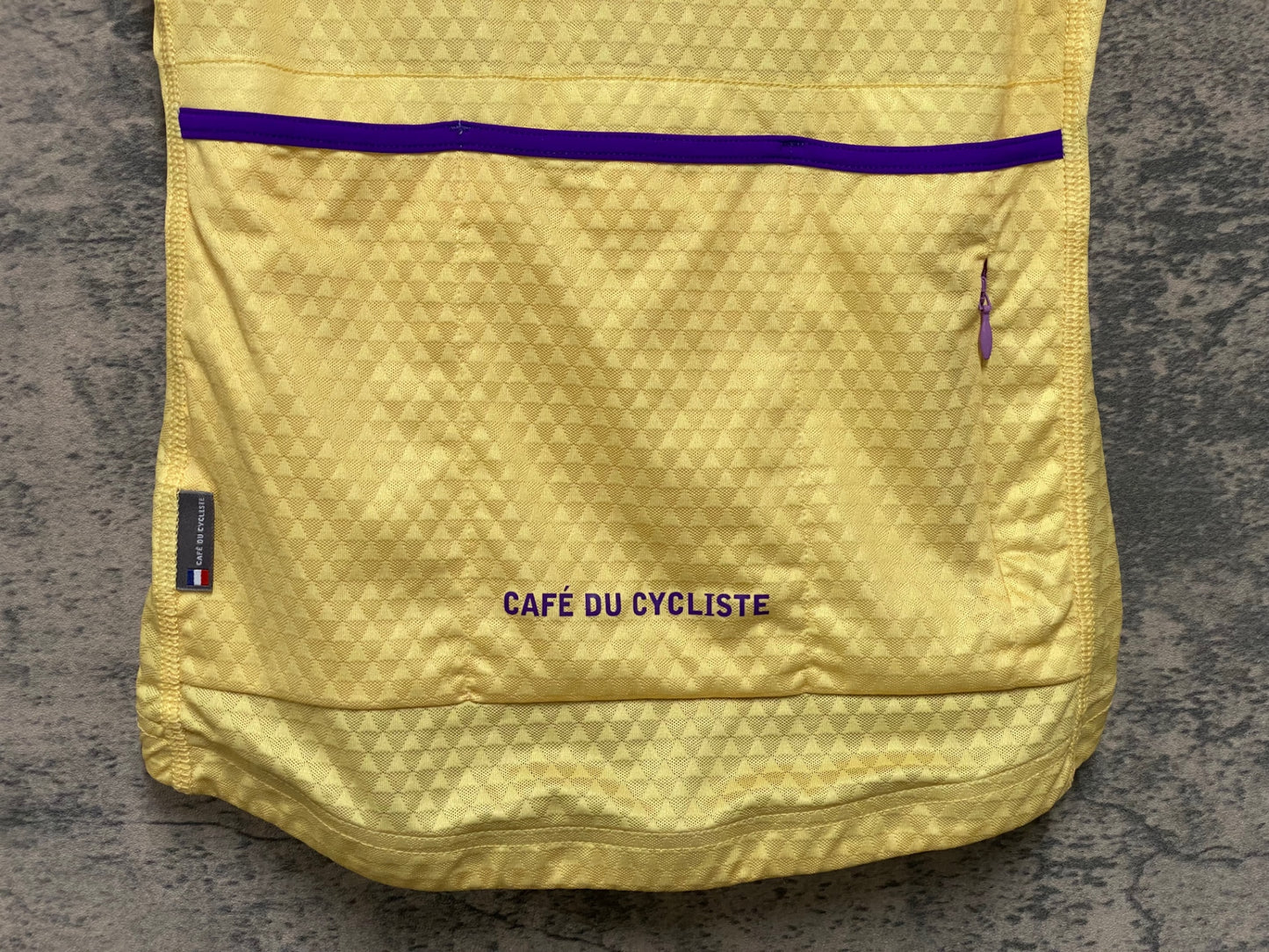 JE022 カフェドシクリステ CAFE DU CYCLISTE Micheline 半袖 サイクルジャージ 黄 XS レディース