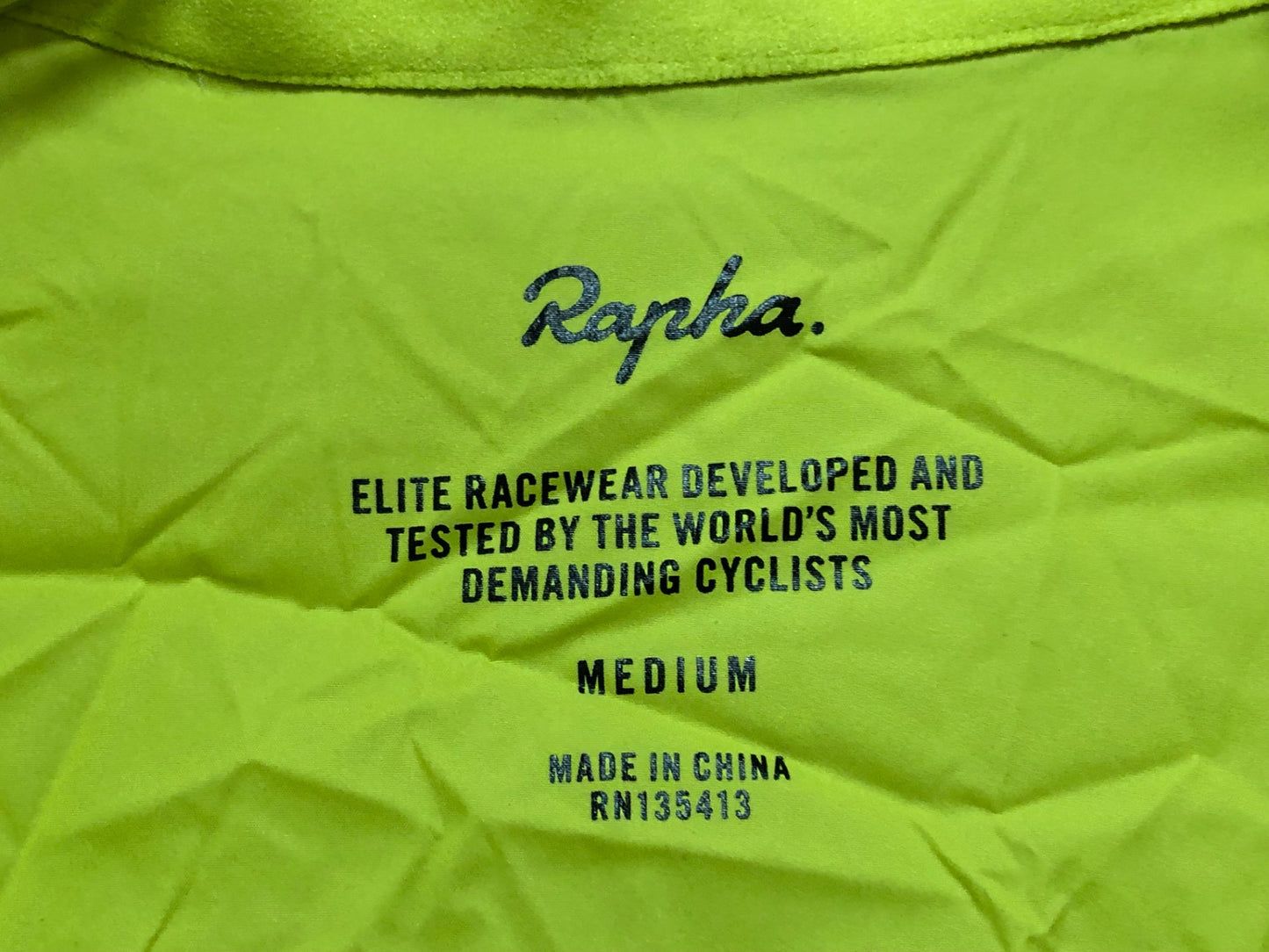 IO646 ラファ Rapha PRO TEAM LIGHTWEGHT 防風 薄手 サイクルジャケット M ネオンイエロー