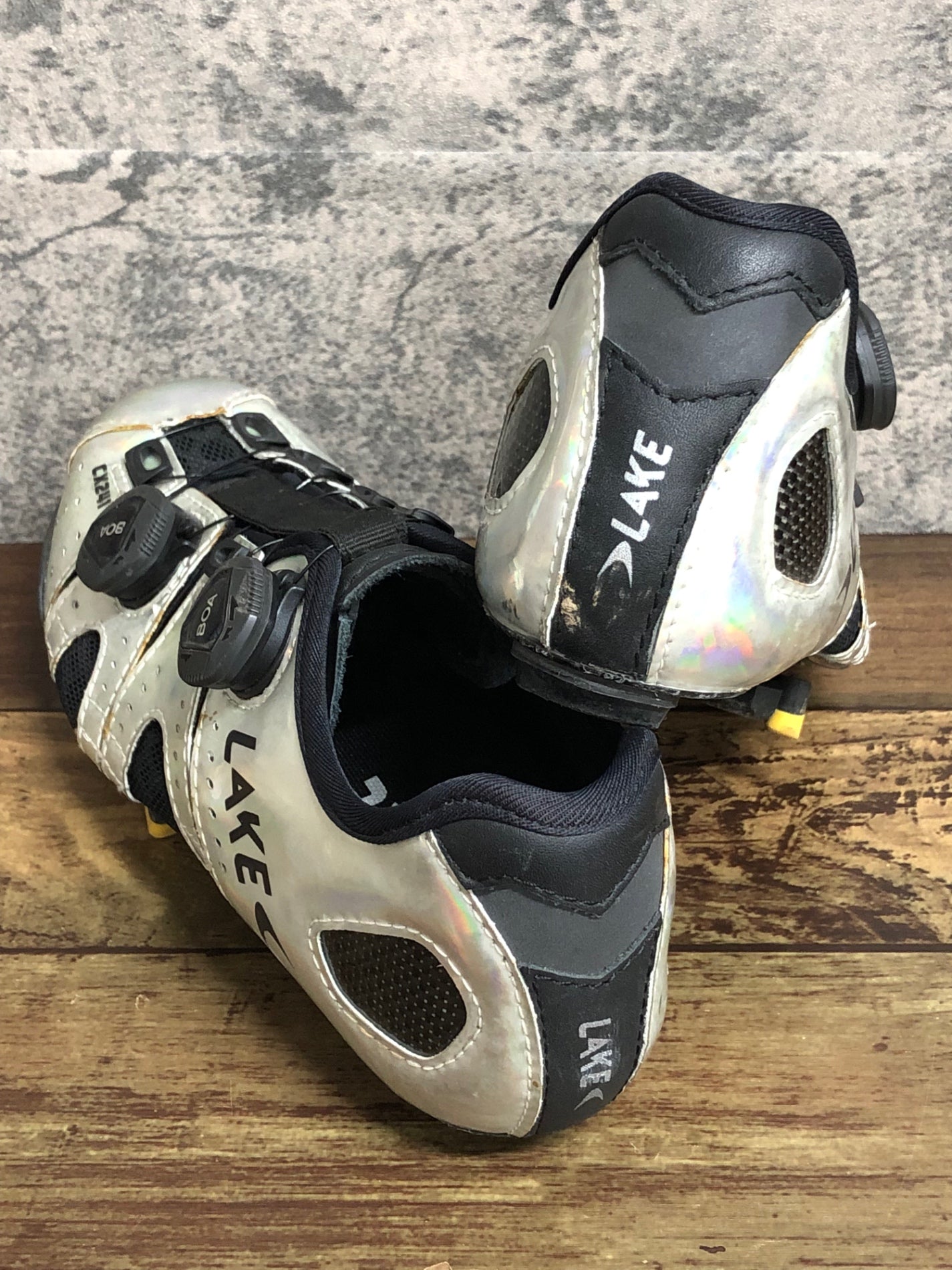 IY198 レイク LAKE CX241 ビンディングシューズ 3穴 シルバー EU38