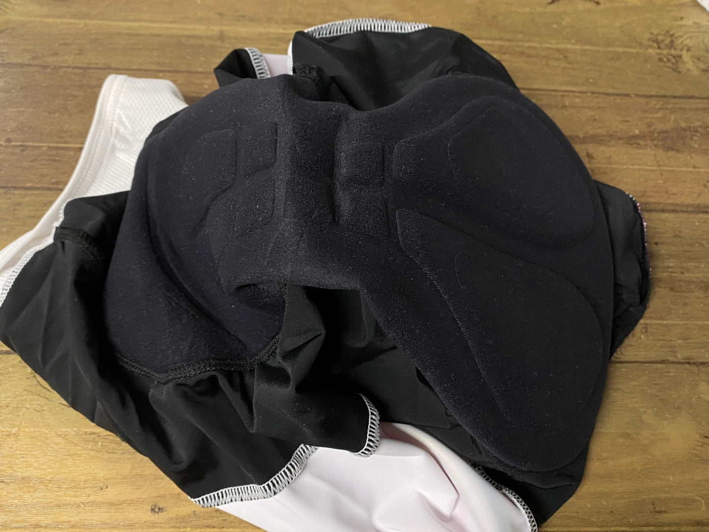 IS008 アウローラ AURORA ビブショーツ 白 黒 L まろに☆えーる