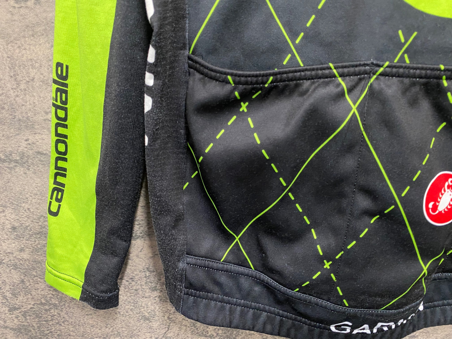 JD124 カステリ CASTELLI 長袖 サイクルジャージ 黒 XL 裏起毛 Cannondale