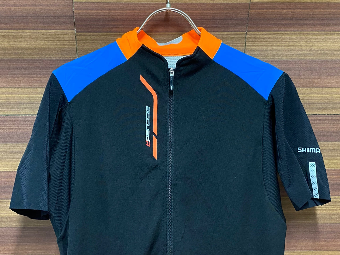 IT957 シマノ SHIMANO ACCU3DR 半袖 サイクルジャージ 青黒 XL