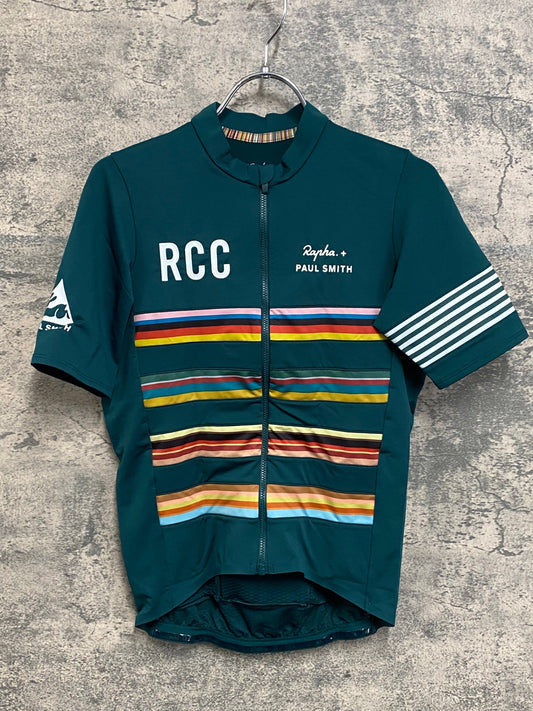 IY135 ラファ Rapha RCC Paul Smith PRO TEAM 半袖 サイクルジャージ S グリーン