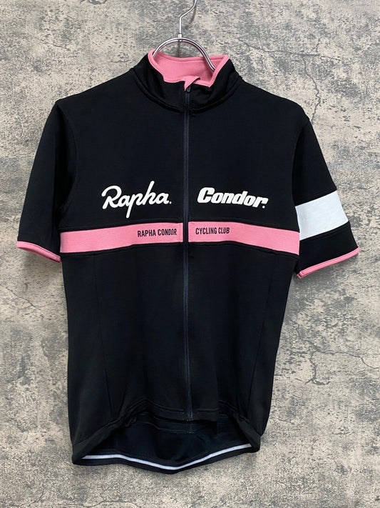IY156 ラファ Rapha Condor CLUB 半袖 サイクルジャージ S ブラック
