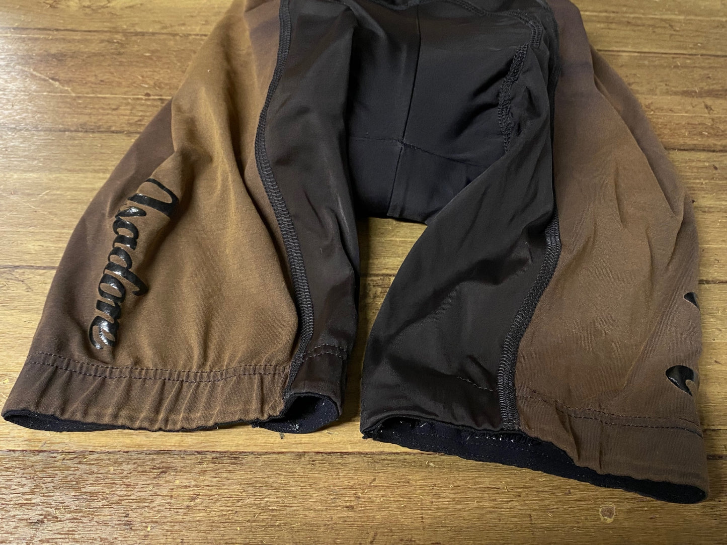 IN518 イザドア Isadore ビブショーツ 黒 茶 S ※パッド内側汚れ