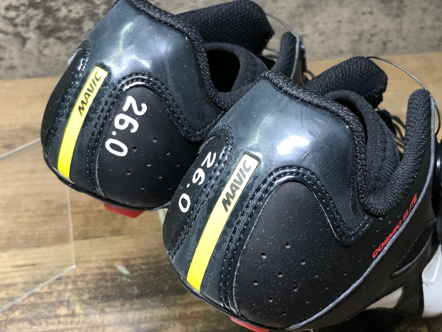 JC685 マヴィック MAVIC COSMIC ELITE ビンディングシューズ 黒白 EU41 1/3 SPDアタッチメント