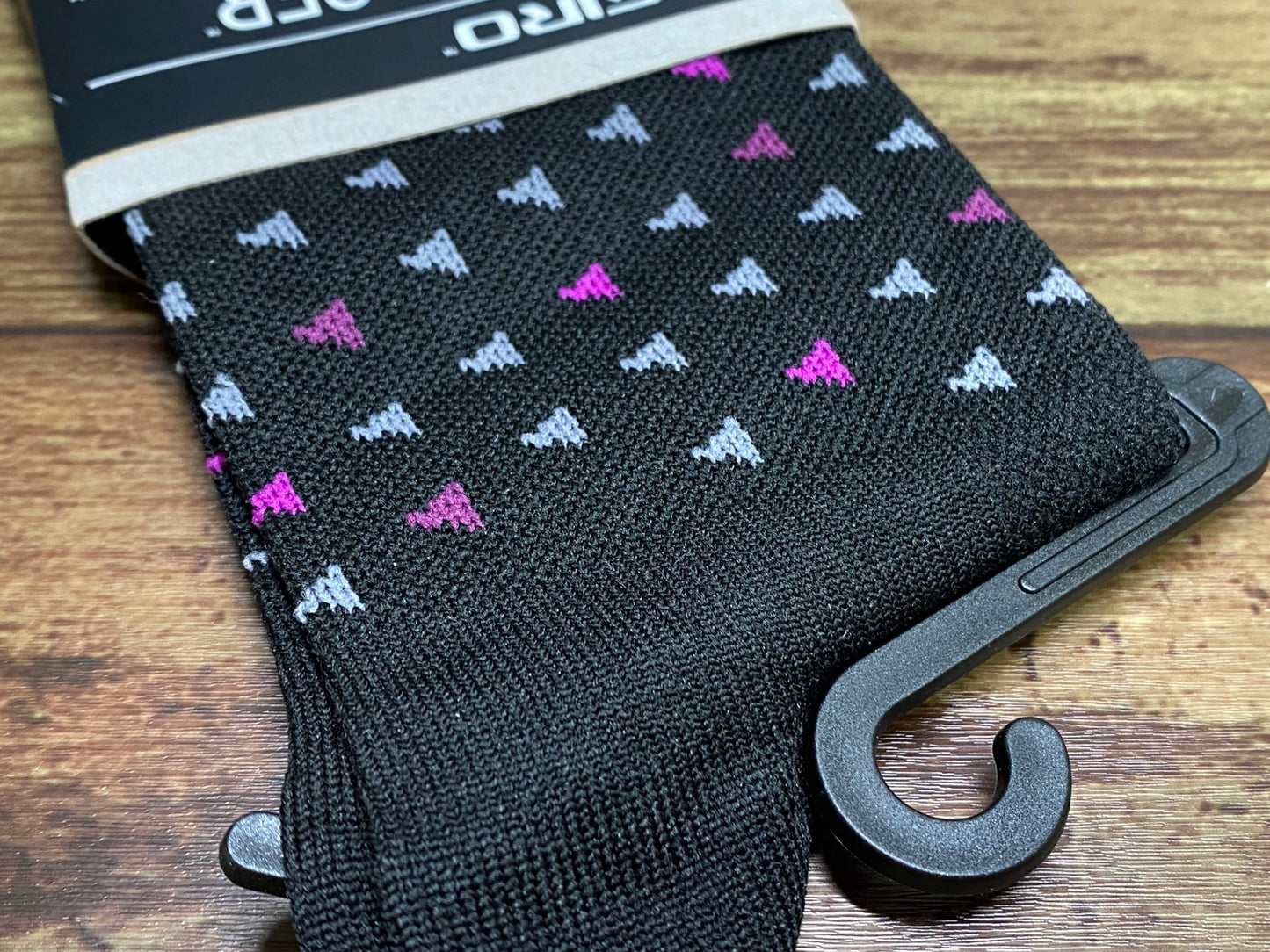 IO703 ジロ GIRO COMP RACER ソックス 黒 紫 L