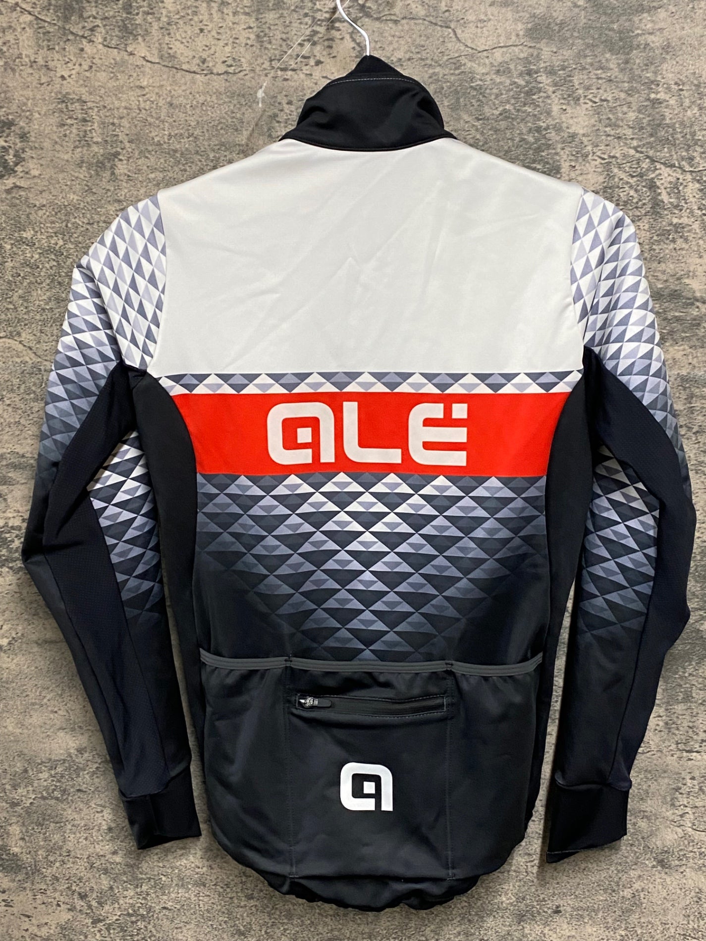 JB366 アレ ALE 長袖 サイクルジャケット 白 黒 S 裏起毛