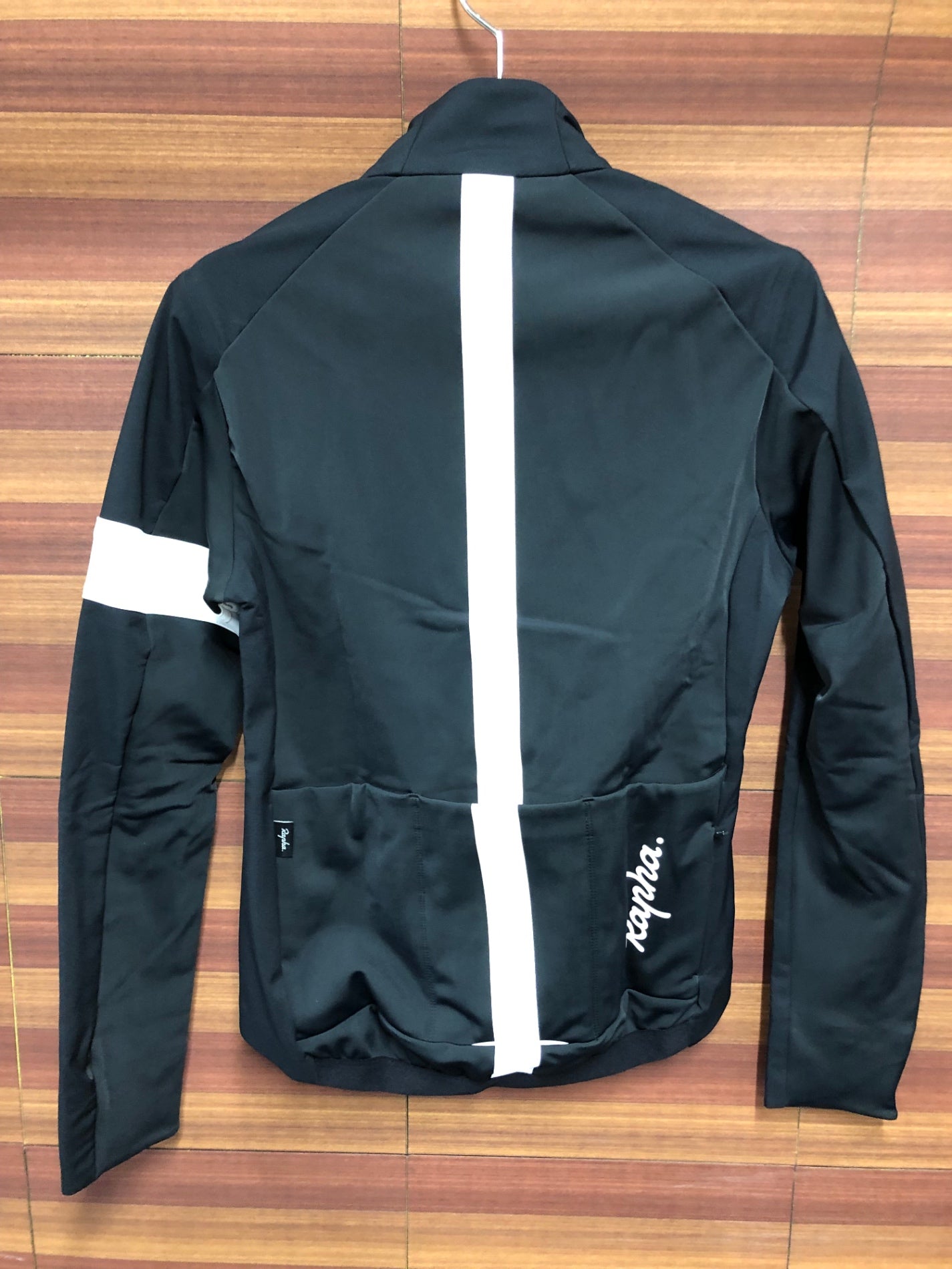 IT305 ラファ Rapha PRO TEAM TRAINING JACKET 長袖 サイクルジャケット 紺 白 S 裏起毛