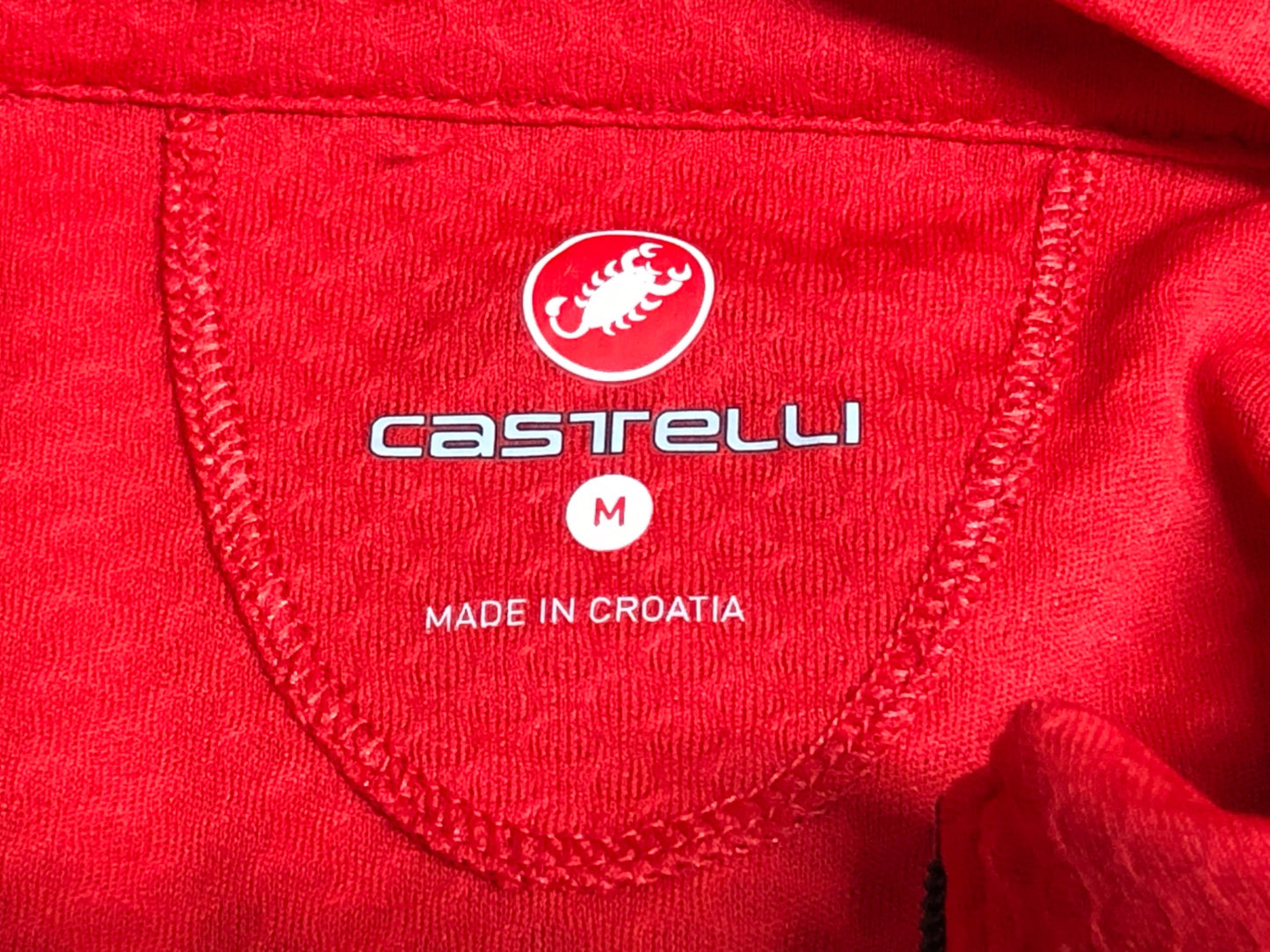 IH841 カステリ castelli 半袖 サイクルジャージ Mサイズ 赤黒