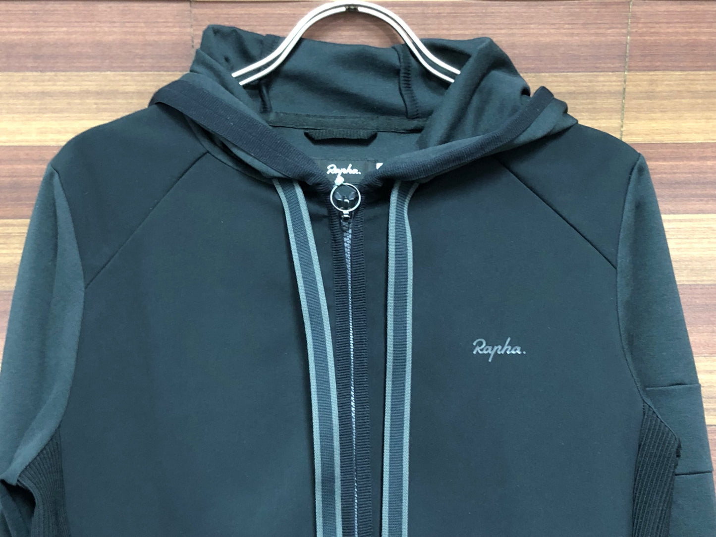 IQ868 ラファ Rapha WOMEN'S TRANSFER HOODIE 長袖 パーカー 黒 XS ※動物の毛