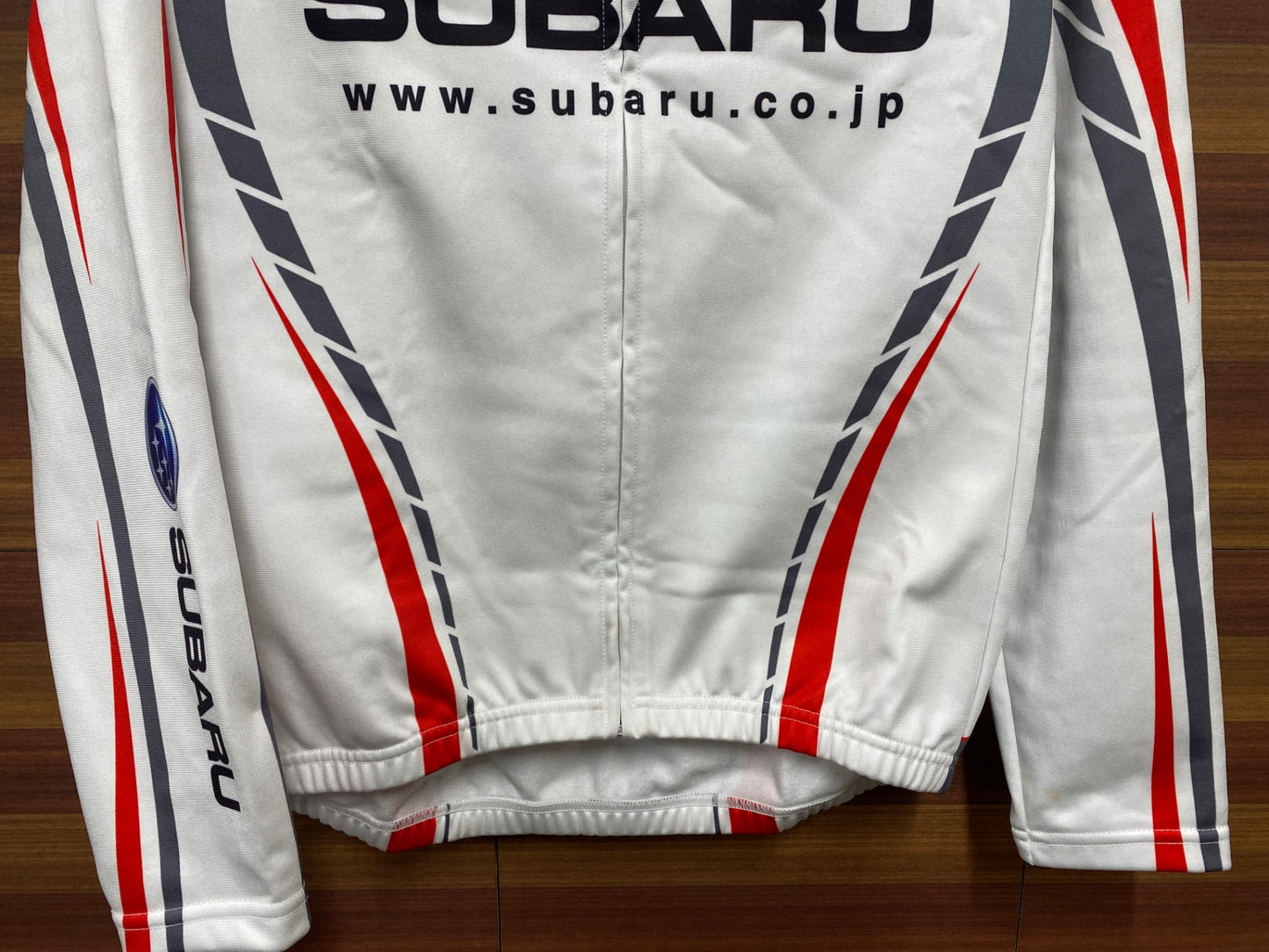 IJ787 パールイズミ PEARL iZUMi 長袖 サイクルジャケット 白 M 裏起毛 SUBARU