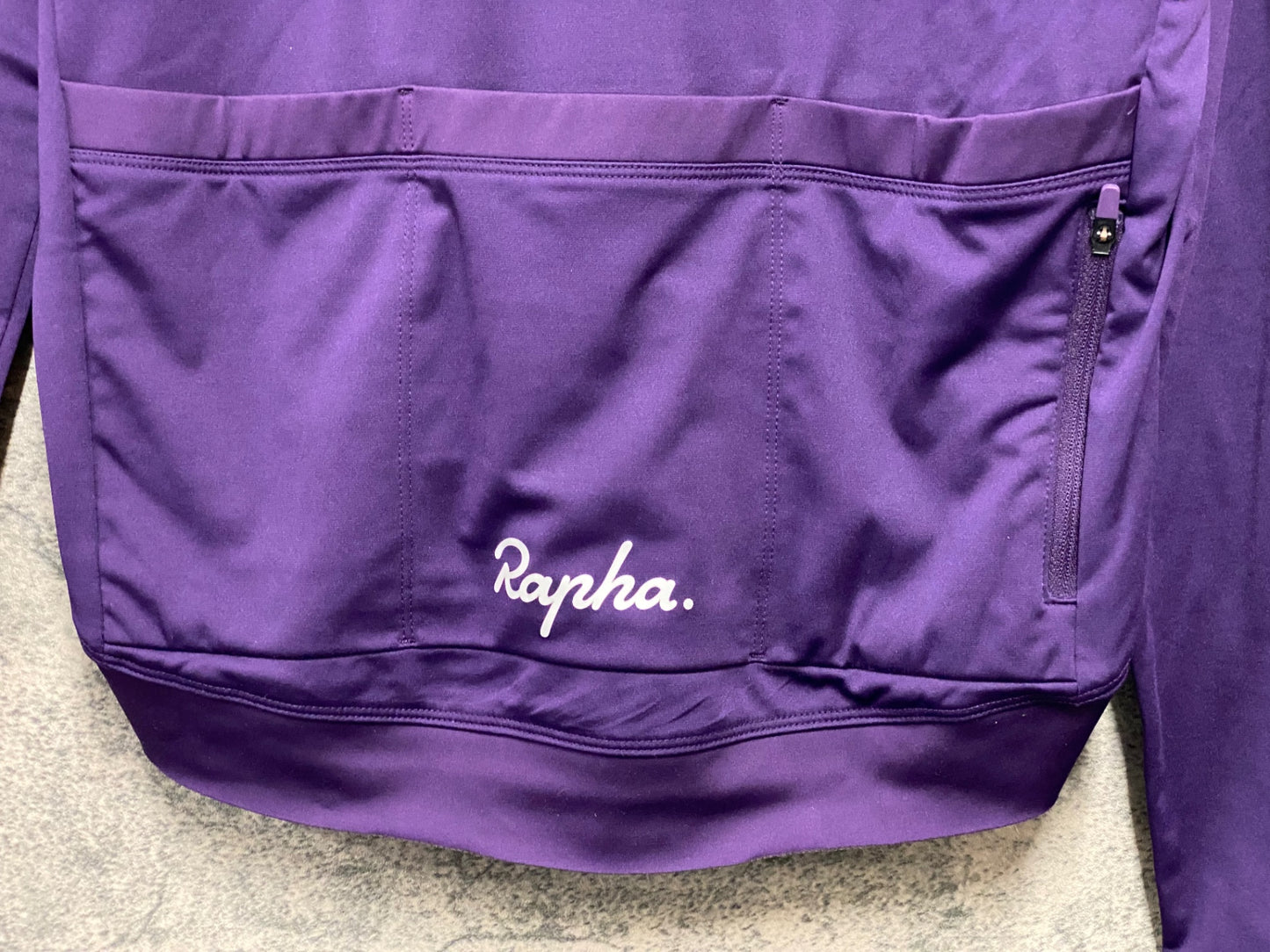 JB039 ラファ Rapha CORE LONG SLEEVE JERSEY 長袖 サイクルジャージ 紫 L 裏起毛