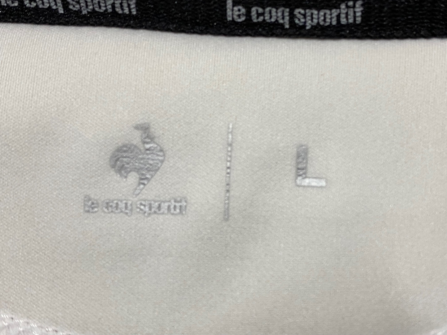 IO239 ルコックスポルティフ le coq sportif  長袖サイクルジャケット 白黒 L 裏起毛 防風