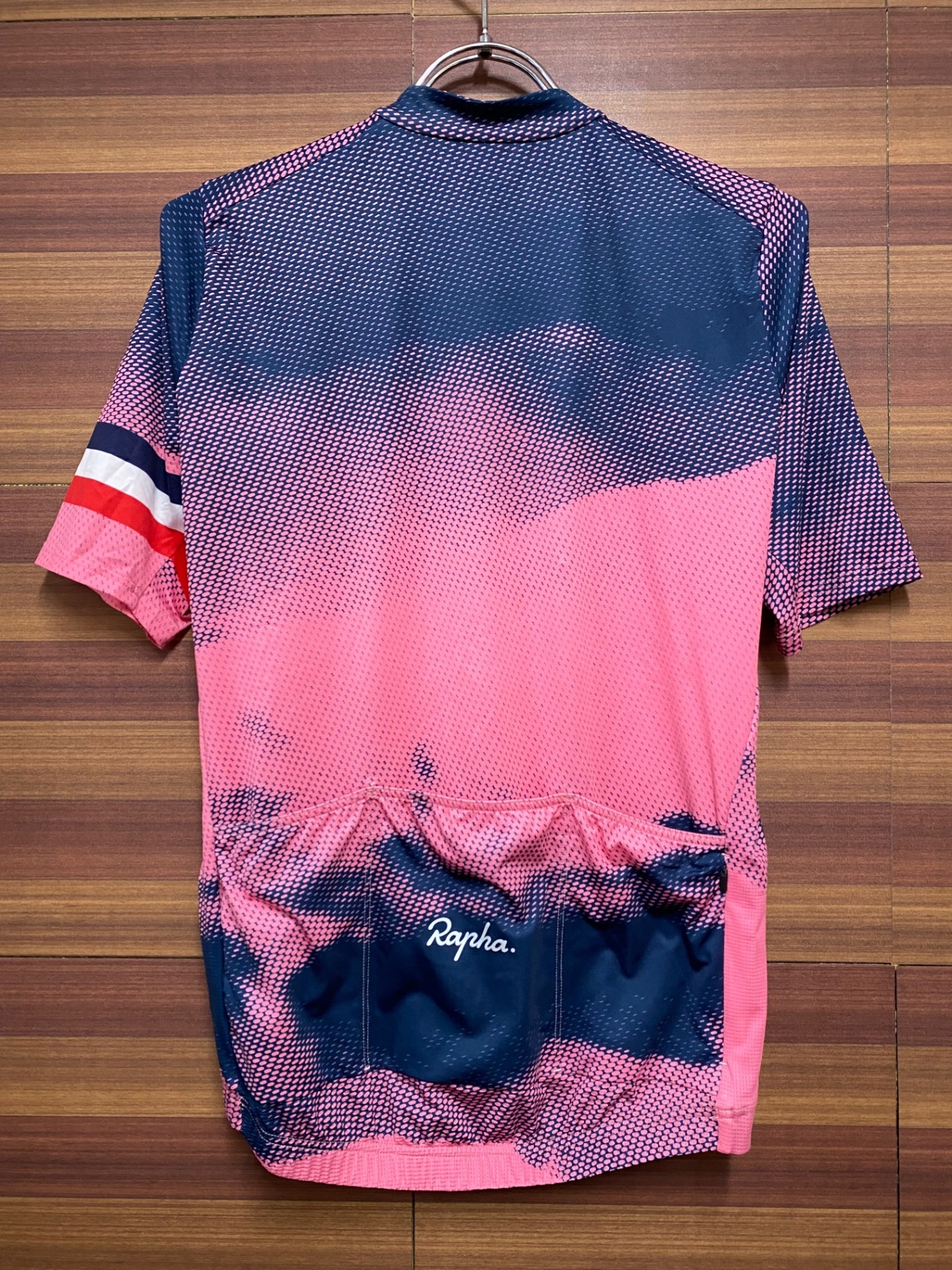 ID469 ラファ Rapha LIGHTWEIGHT RACE JERSEY 半袖 紺 ピンク M