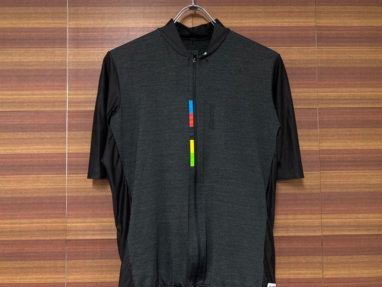 IN460 サンティーニ Santini 半袖サイクルジャージ グレー L ほつれ