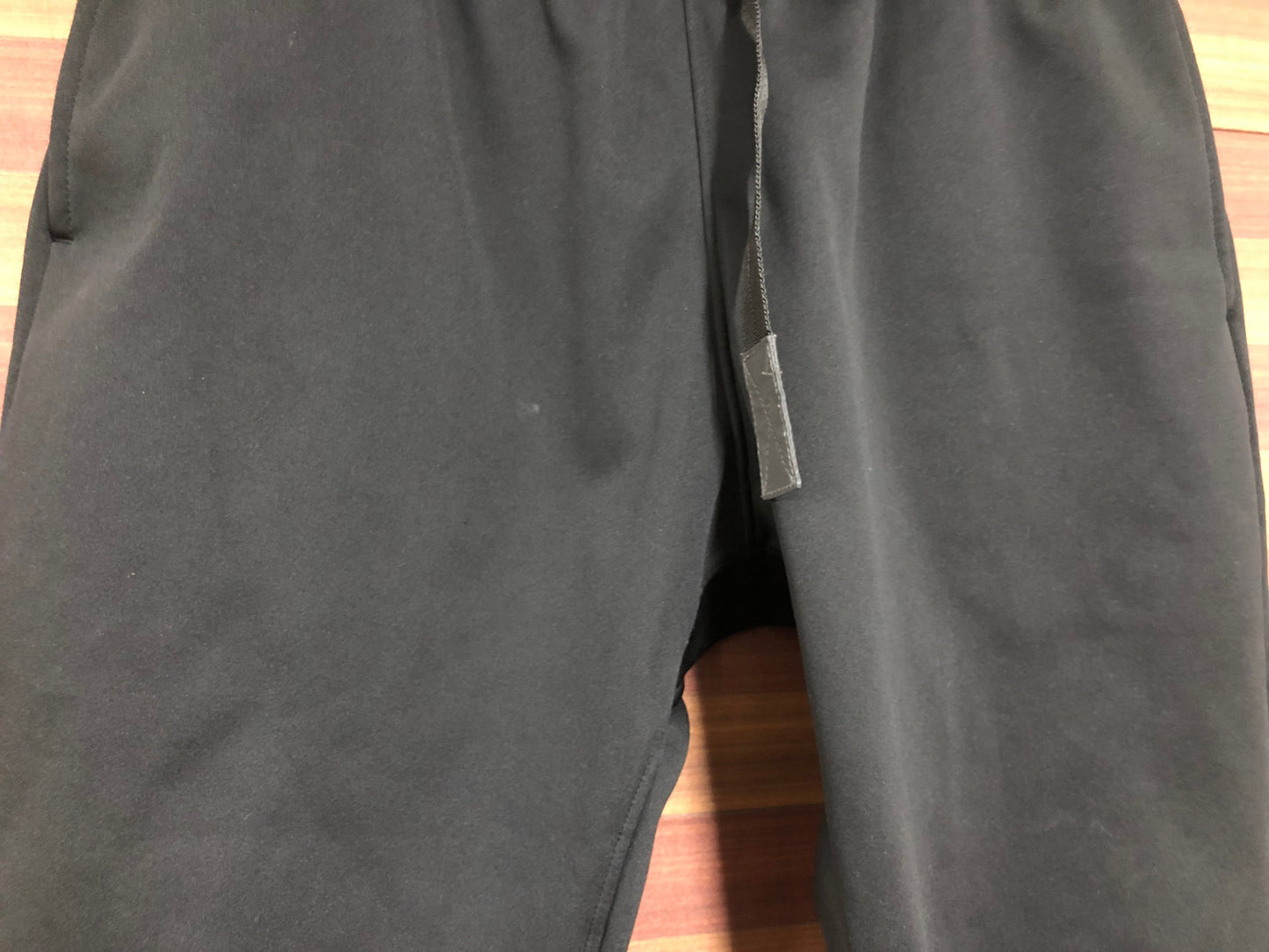 IQ372 ダズノットマニファクト doesnotmanufact クロップドパンツ 黒 L 裏起毛