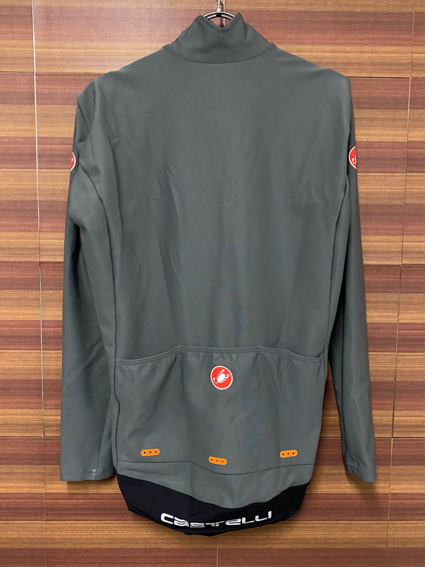IT365 カステリ CASTELLI ロッソコルサ ROSSO CORSA perfetto 長袖 サイクルジャケット グレー L GORE-TEX INFINIUM
