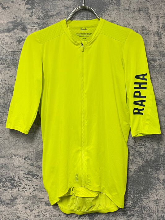 JC598 ラファ Rapha PRO TEAM AERO JERSEY II 半袖 サイクルジャージ 黄色 M