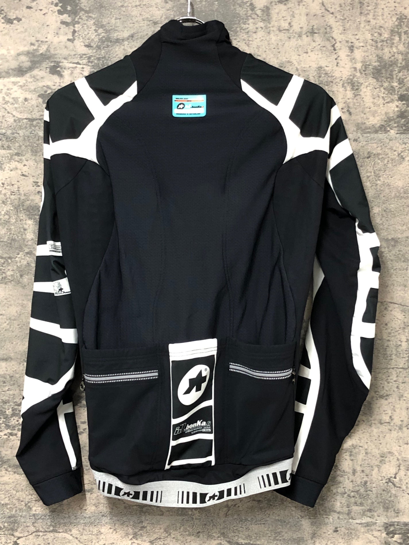 IY440 アソス assos iJ.bonKa.6 長袖 サイクルジャケット 白 黒 S 裏起毛