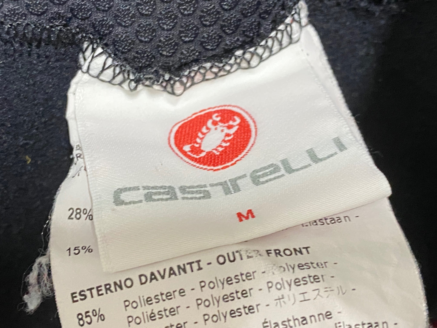 IZ622 カステリ castelli ビブタイツ 黒 M 裏起毛 擦れあり