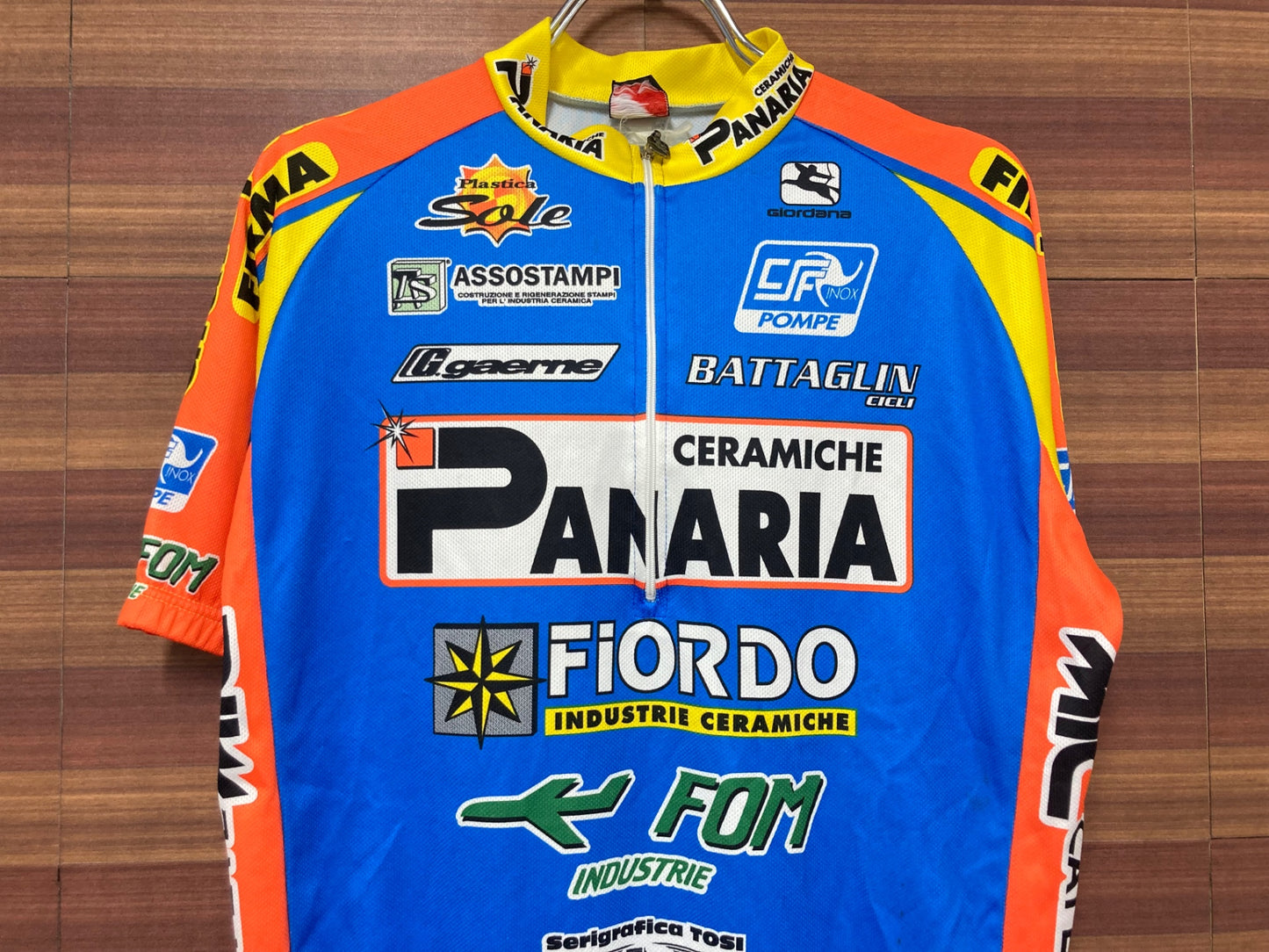 HZ372 ジョルダーナ Giordana 半袖サイクルジャージ 青 CERAMICHE PANARIA サイズ不明