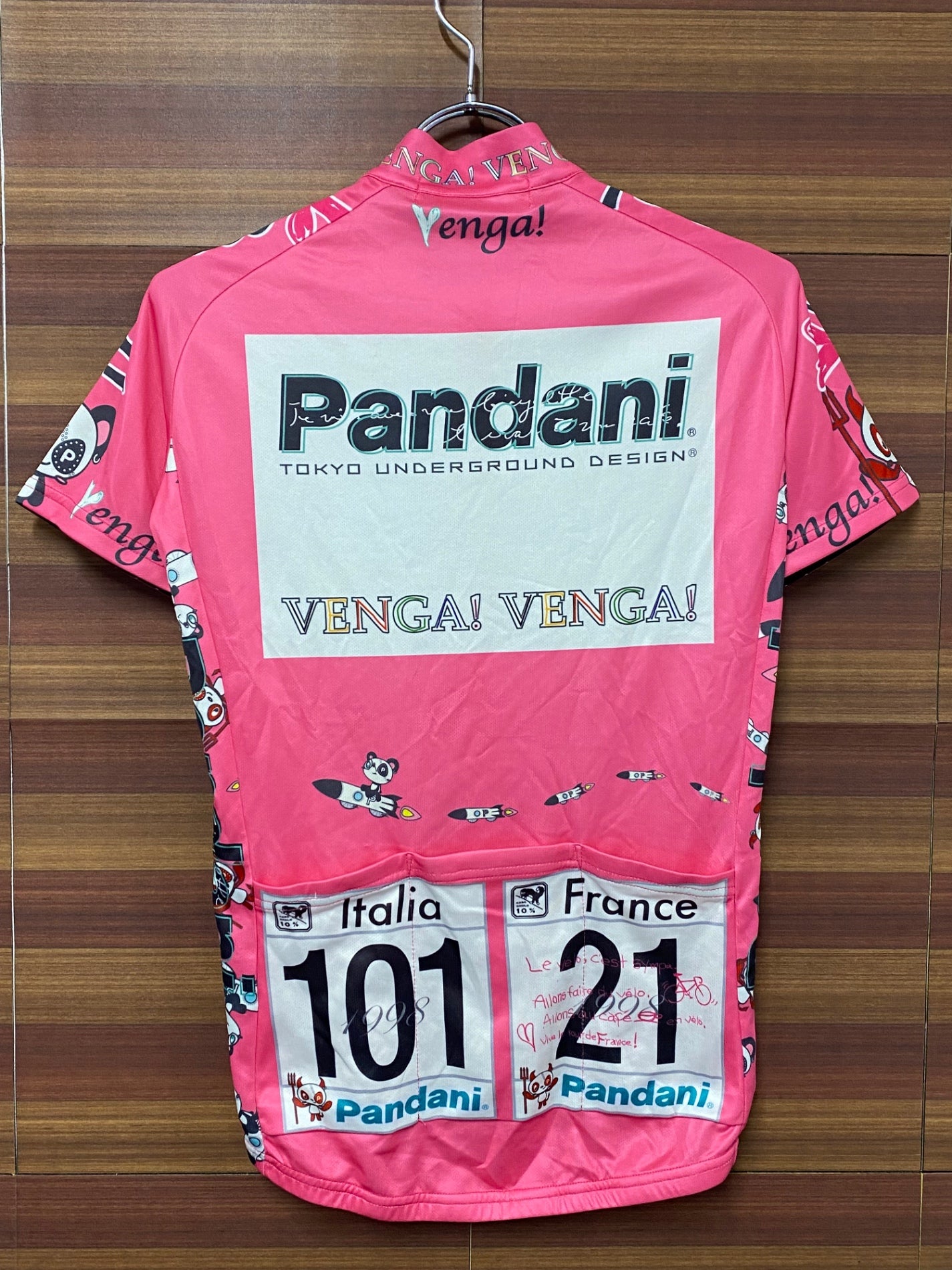 IT127 パンダーニ Pandani 半袖 サイクルジャージ ピンク S